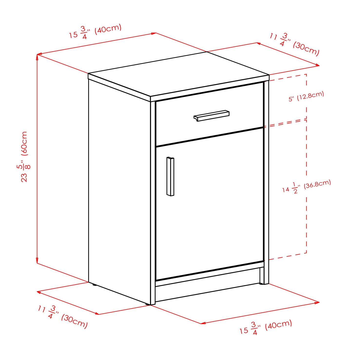 Astra Accent Table, Nightstand, Cocoa