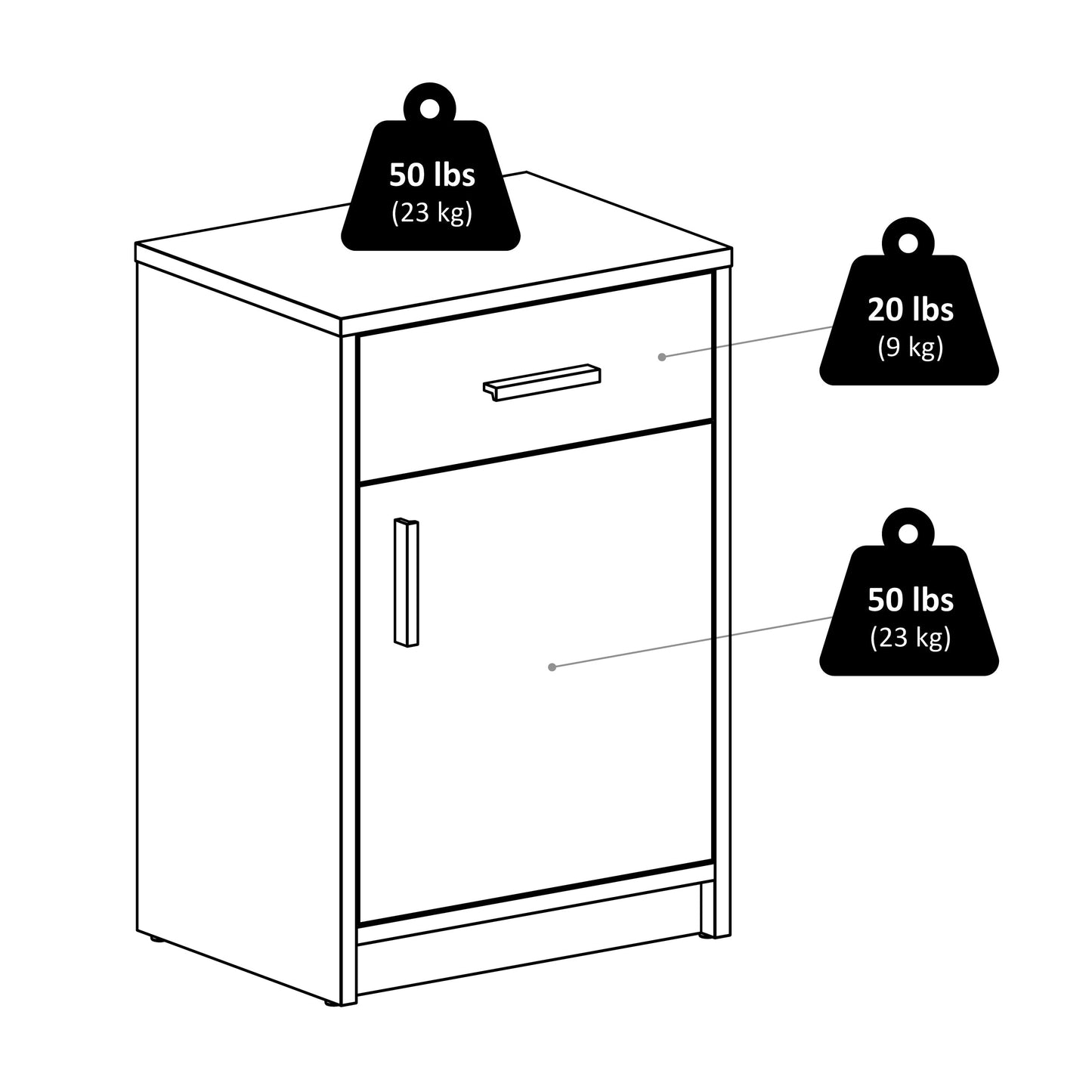 Astra Accent Table, Nightstand, Cocoa