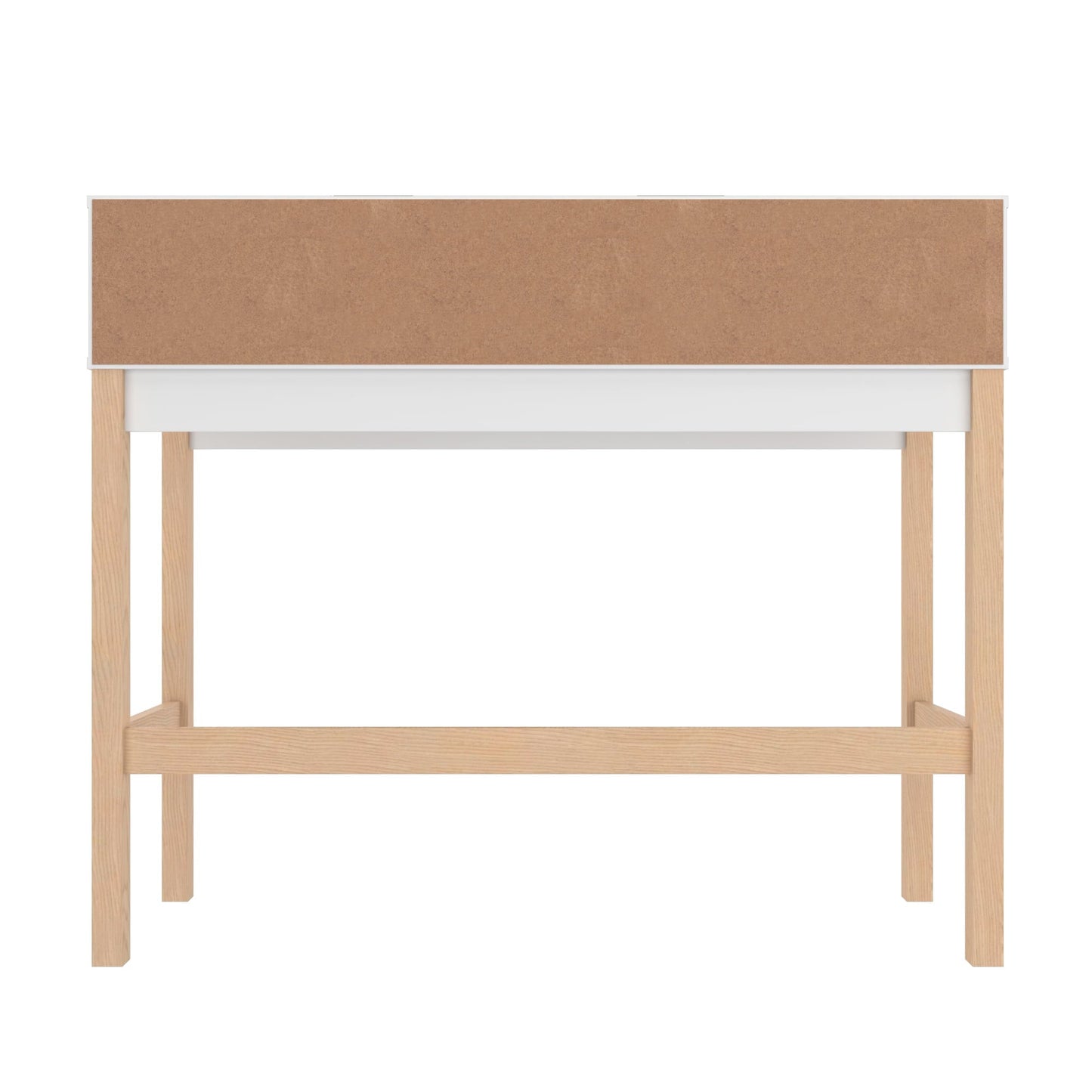 Manhattan Comfort Bowery Desk in White and Oak 309AMC157