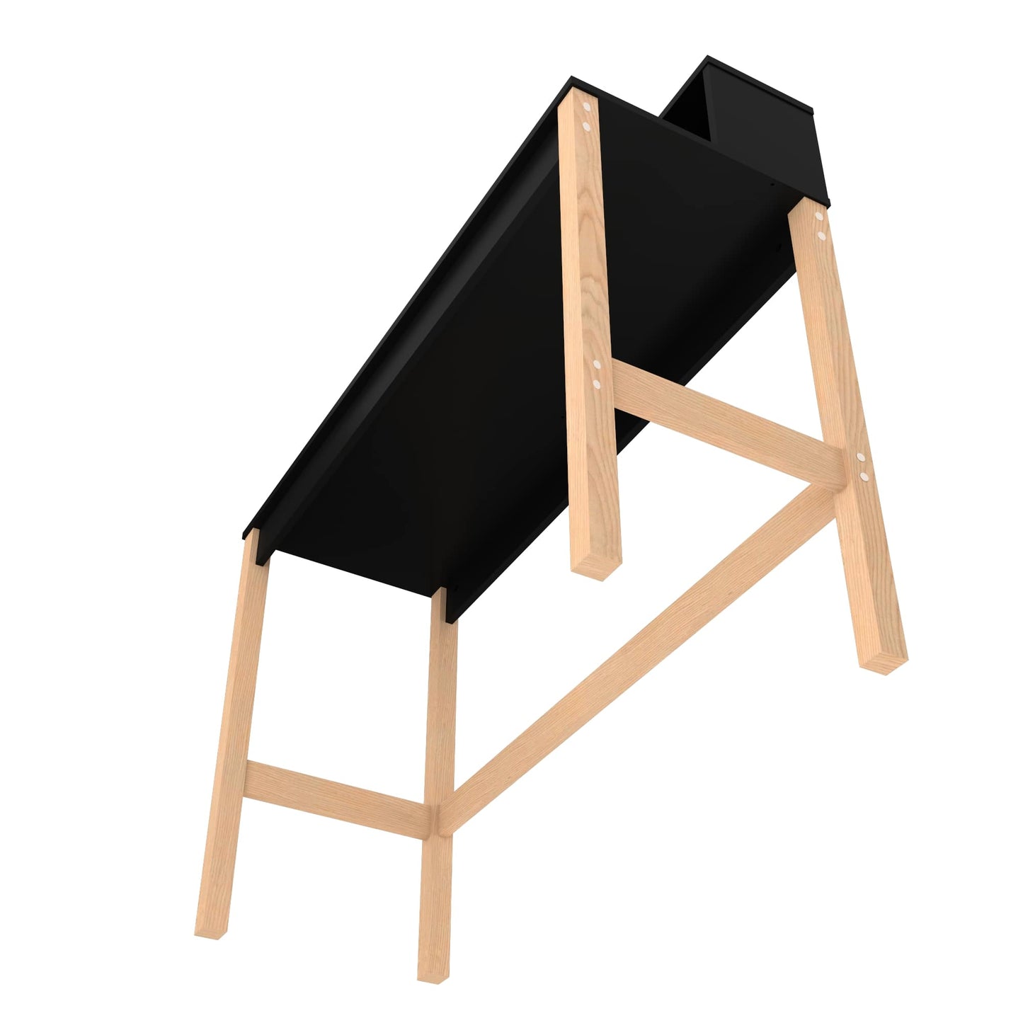 Manhattan Comfort Bowery Desk in Black and Oak 309AMC182