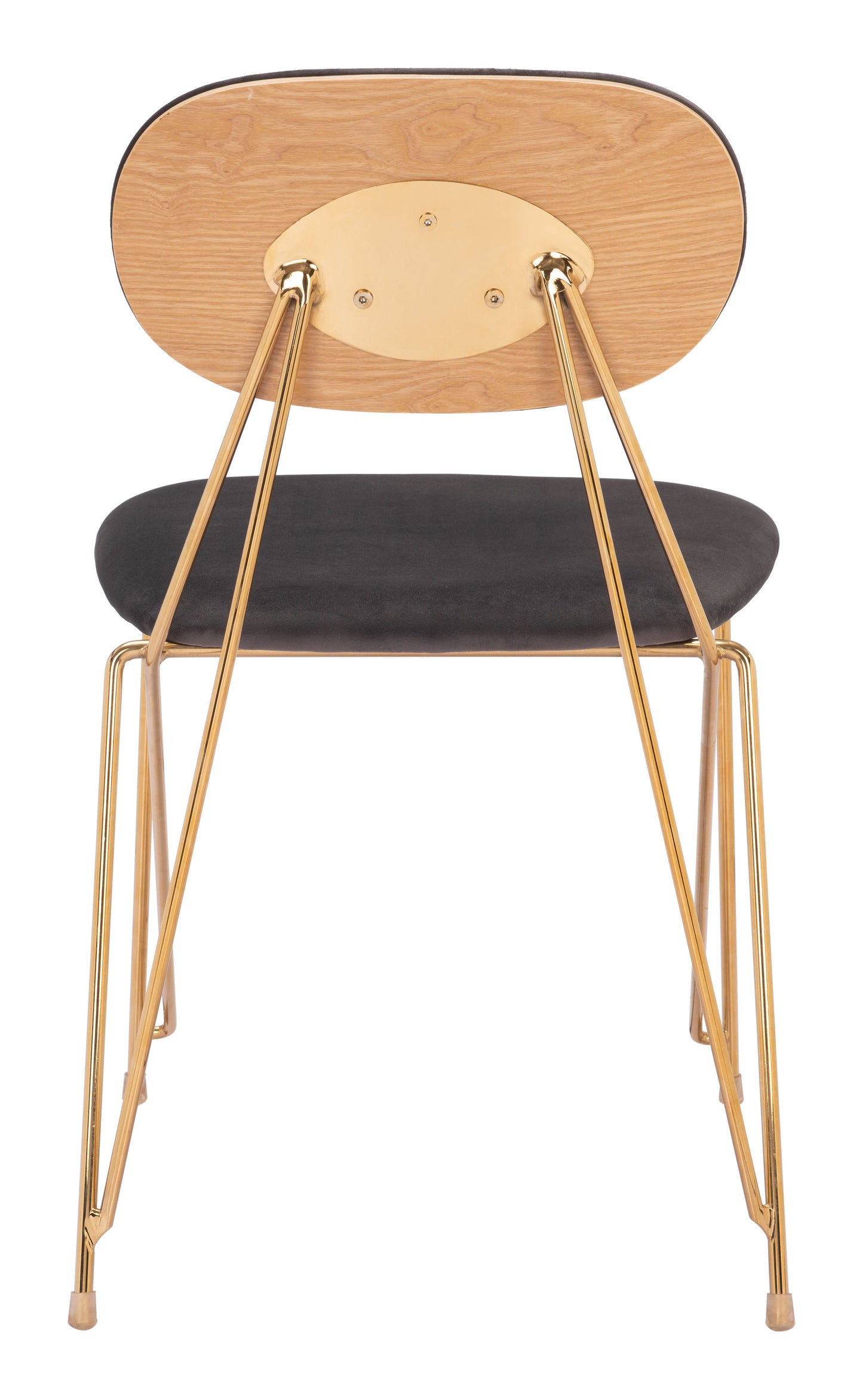 Georges Dining Chair (Set of 2) Gray & Gold