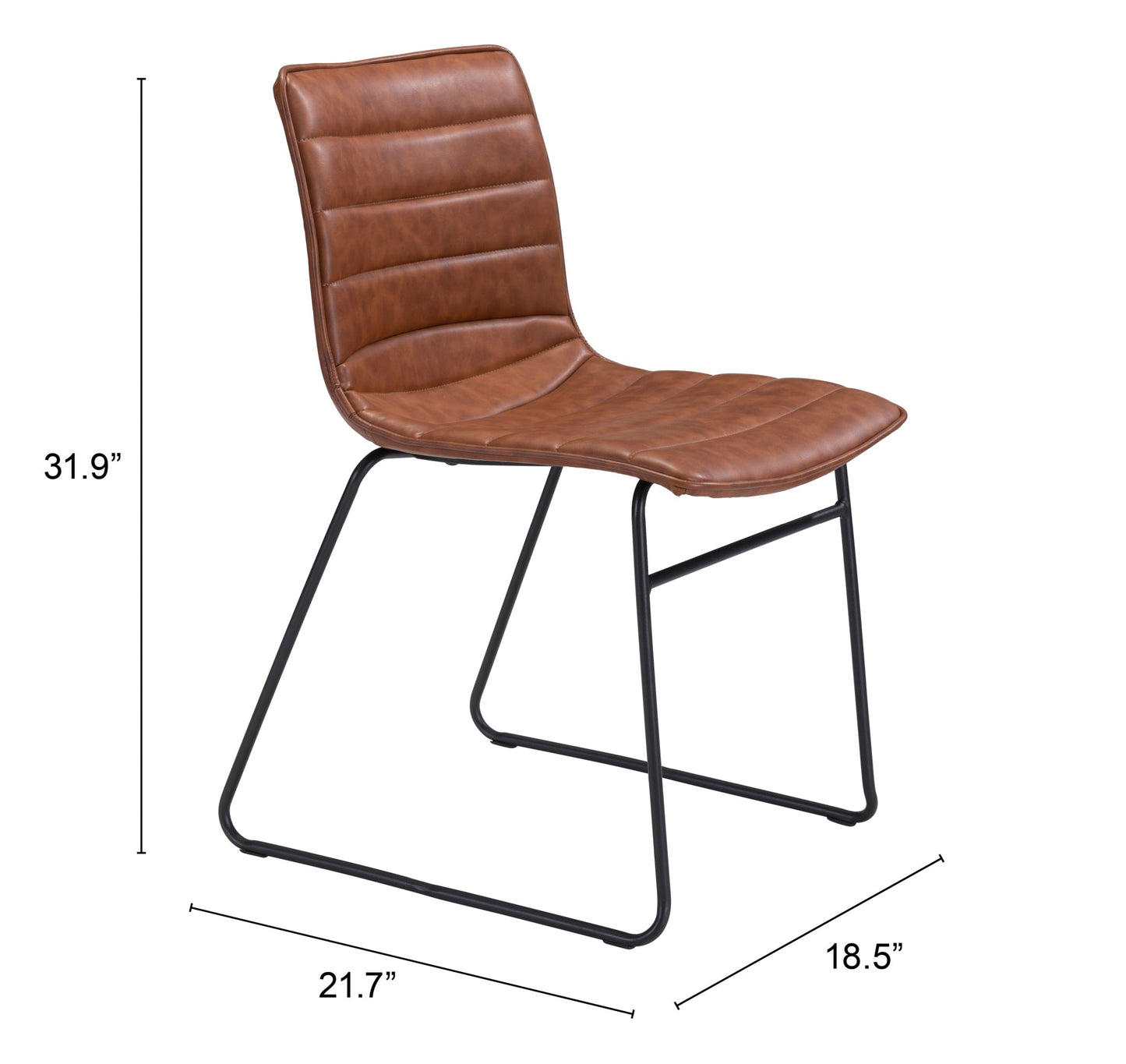 Jack Dining Chair (Set of 2) Vintage Brown