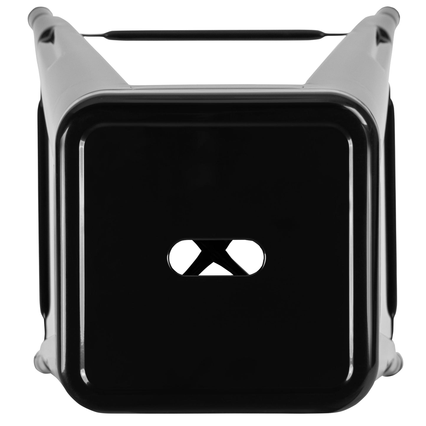 Black 24" High Metal Stool 4-ET-31320-24-BK-R-GG