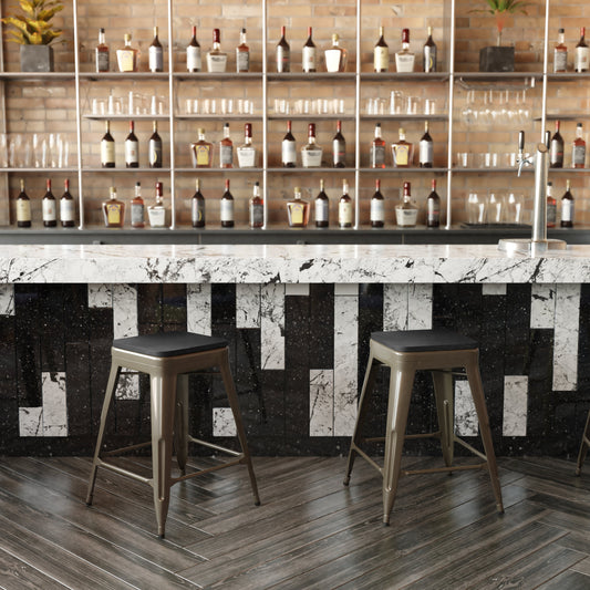 4PK 24" GN Stool-Black Seat 4-ET-31320-24-GN-R-PL2B-GG