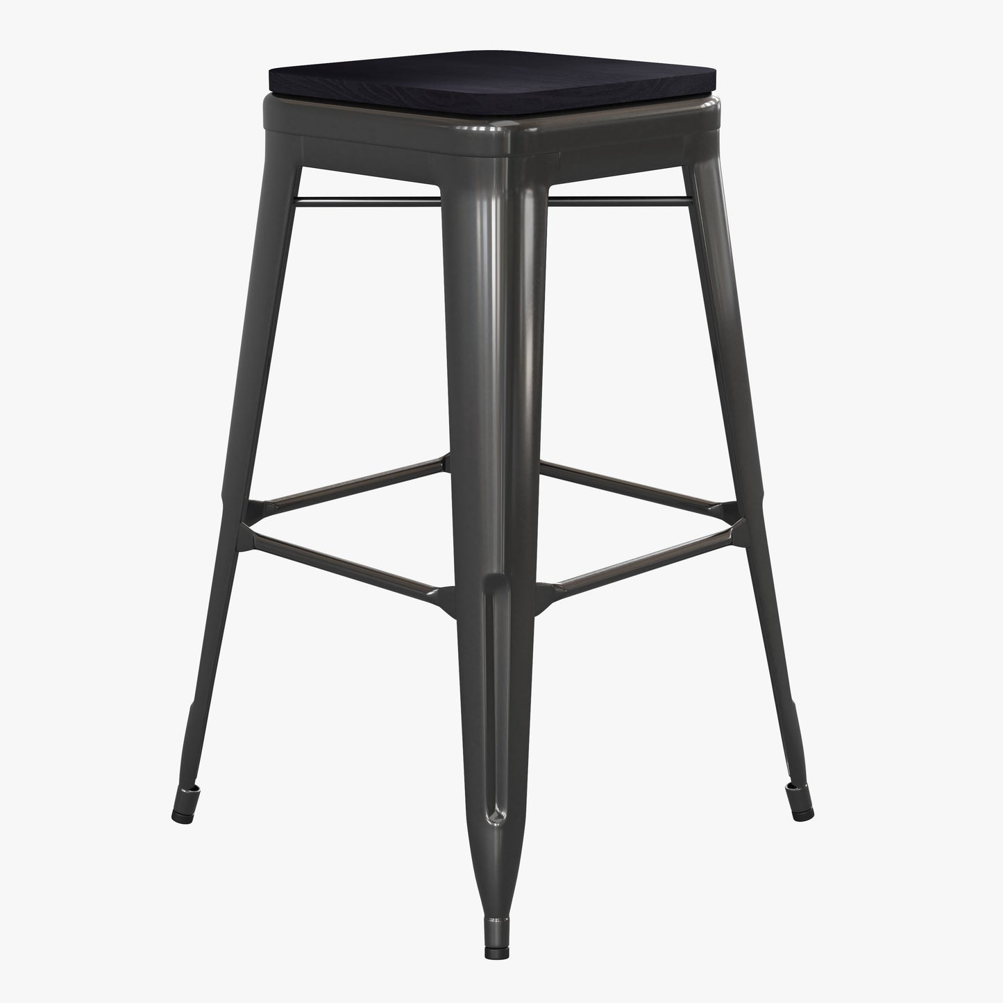 4PK 30" Black Stool-Black Seat 4-ET-31320-30-BK-R-PL2B-GG