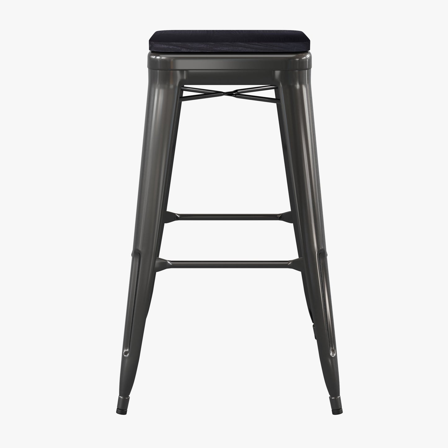 4PK 30" Black Stool-Black Seat 4-ET-31320-30-BK-R-PL2B-GG