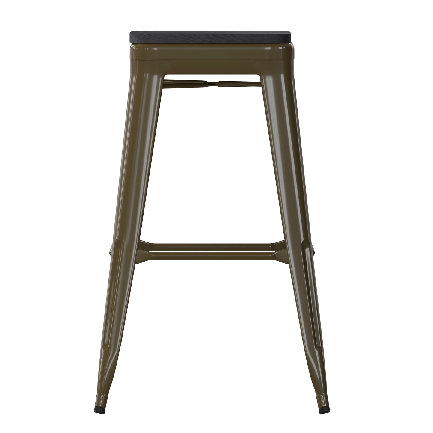 4PK 30" GN Stool-Black Seat 4-ET-31320-30-GN-R-PL2B-GG