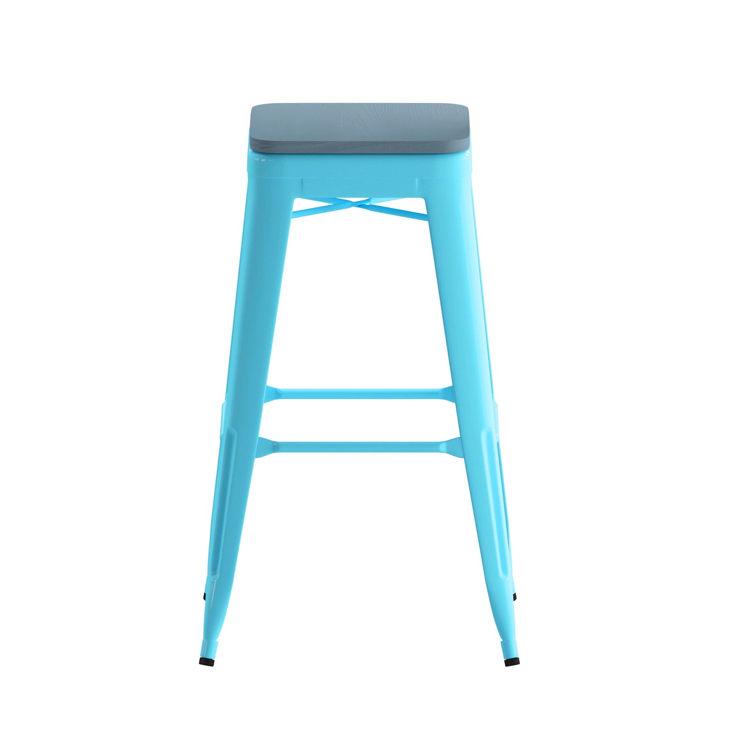 4PK 30" Teal Stool-Teal Seat 4-ET-31320-30-TL-R-PL2C-GG