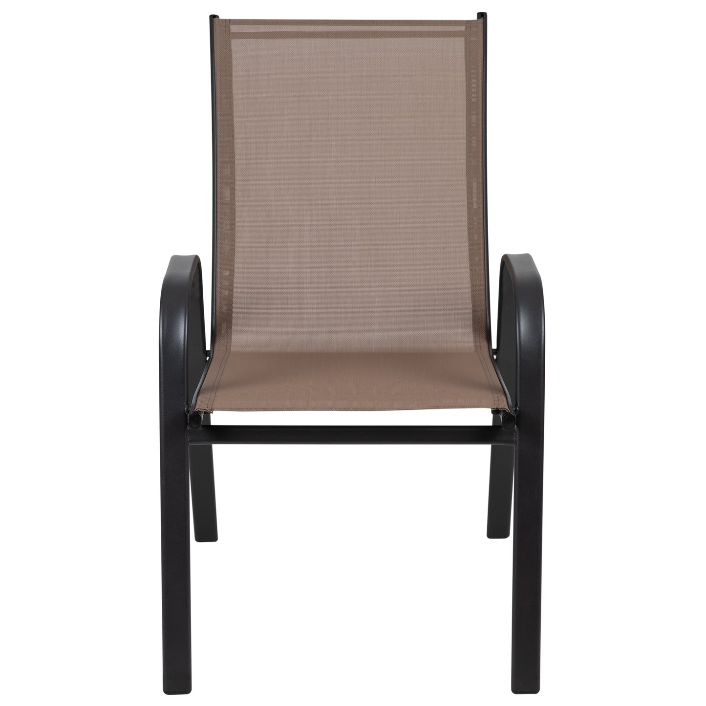 4PK Brown Patio Stack Chair 4-JJ-303C-B-GG