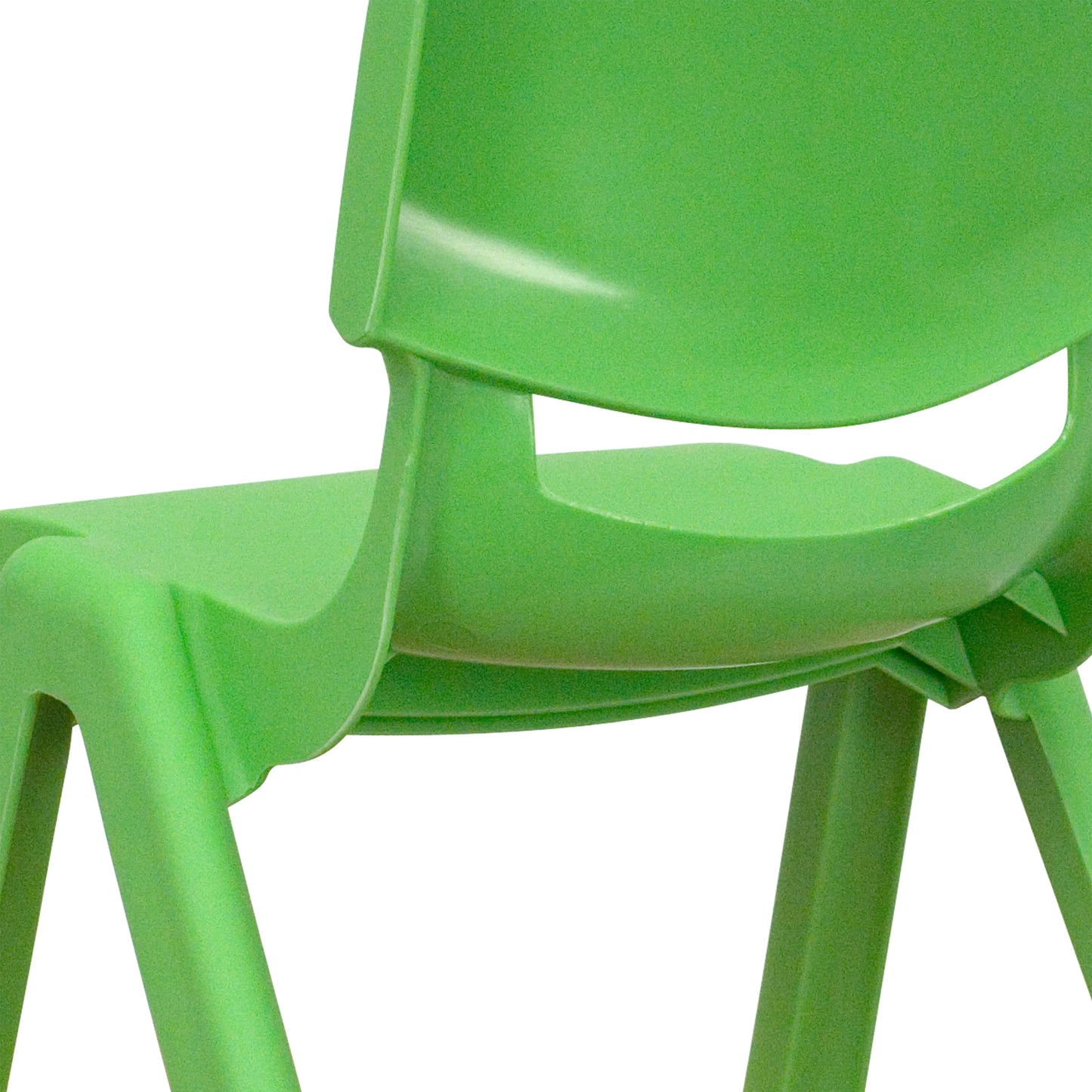4PK Green Plastic Stack Chair 4-YU-YCX4-001-GREEN-GG