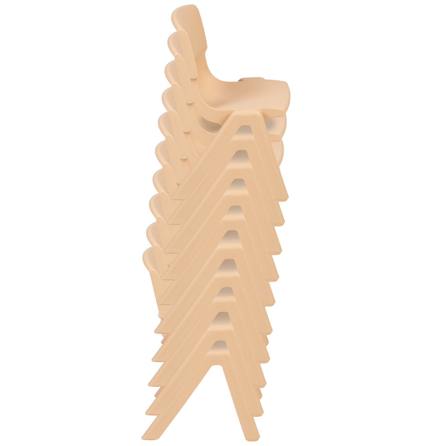 4PK Natural Plastic Chair 4-YU-YCX4-001-NAT-GG