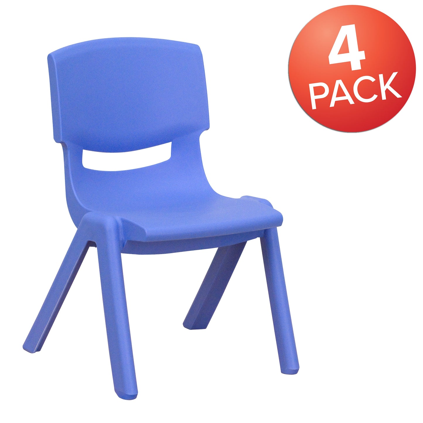 4PK Blue Plastic Stack Chair 4-YU-YCX4-003-BLUE-GG