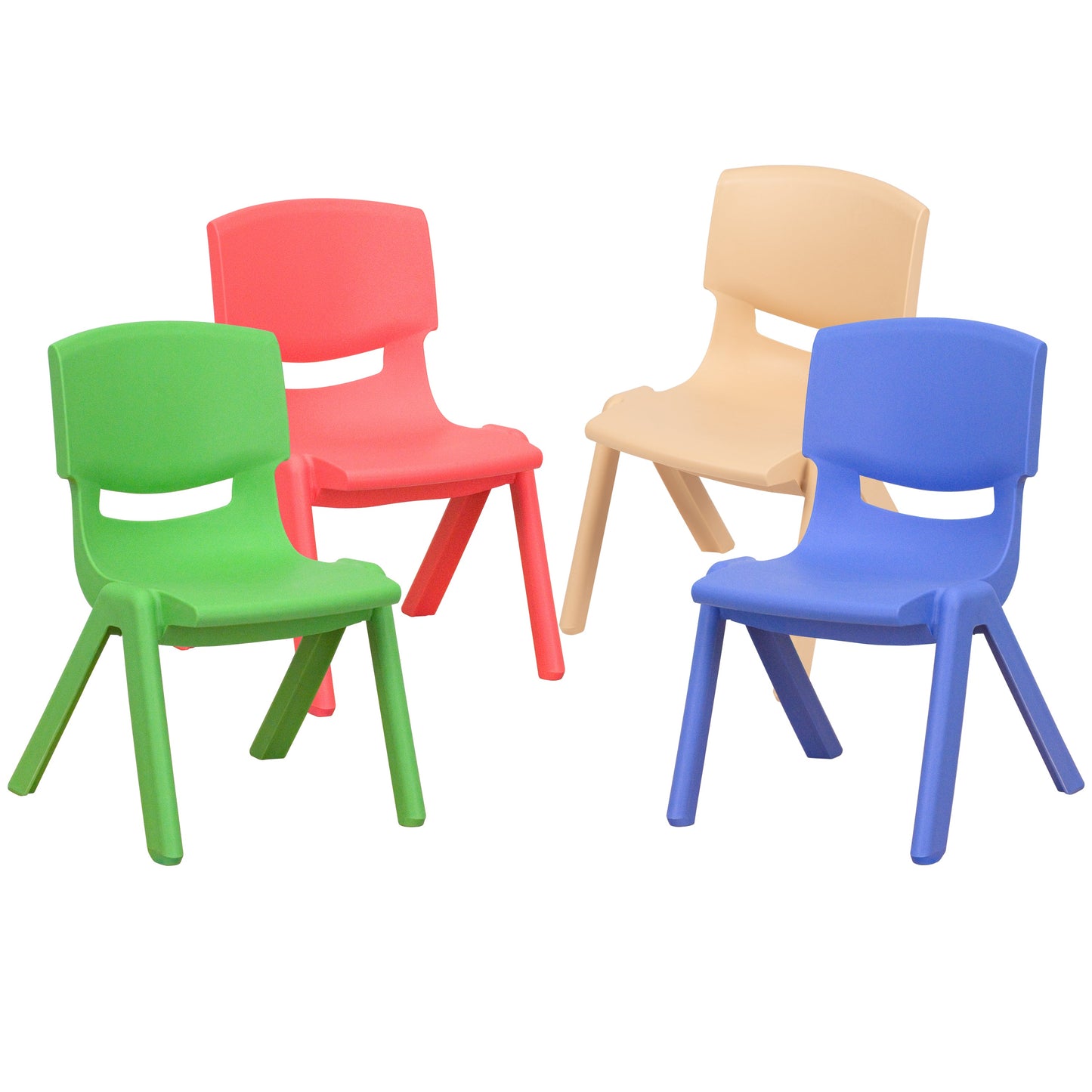 Assorted Plastic Stack Chairs 4-YU-YCX4-003-MULTI-GG