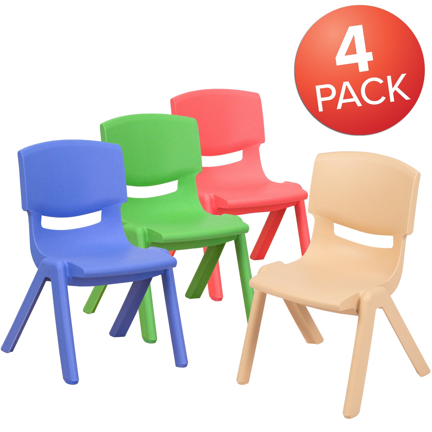 Assorted Plastic Stack Chairs 4-YU-YCX4-003-MULTI-GG