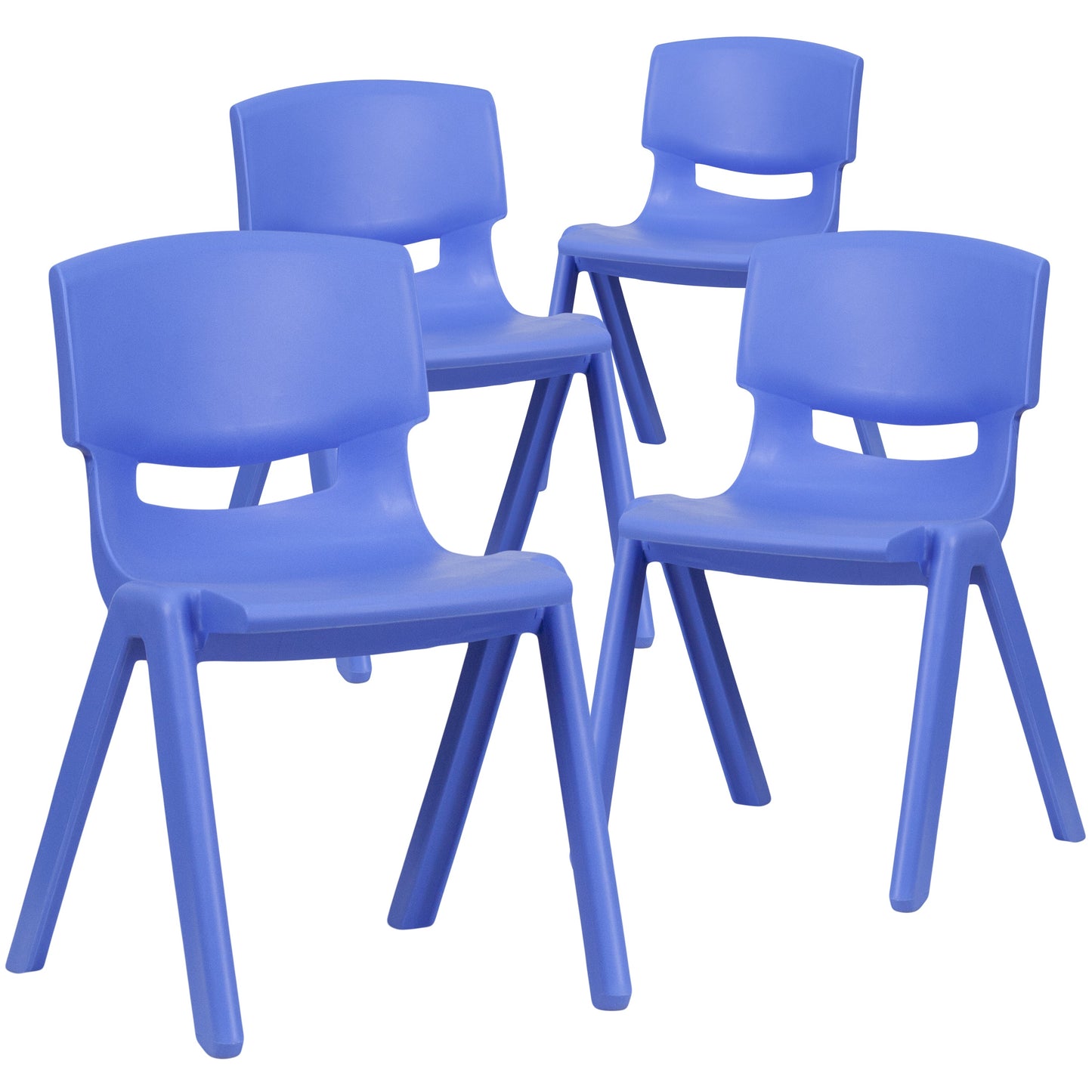 4PK Blue Plastic Stack Chair 4-YU-YCX4-004-BLUE-GG