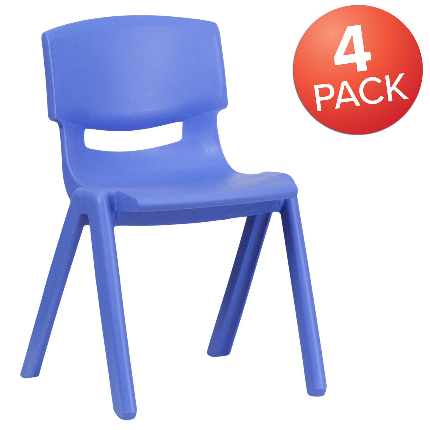 4PK Blue Plastic Stack Chair 4-YU-YCX4-004-BLUE-GG