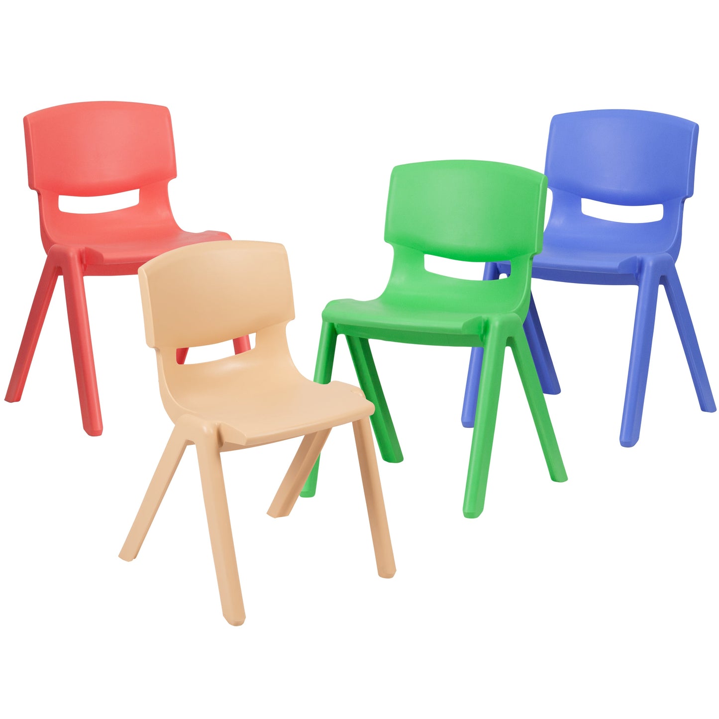 Assorted Plastic Stack Chairs 4-YU-YCX4-004-MULTI-GG