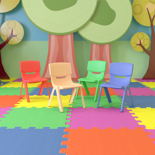 Assorted Plastic Stack Chairs 4-YU-YCX4-004-MULTI-GG