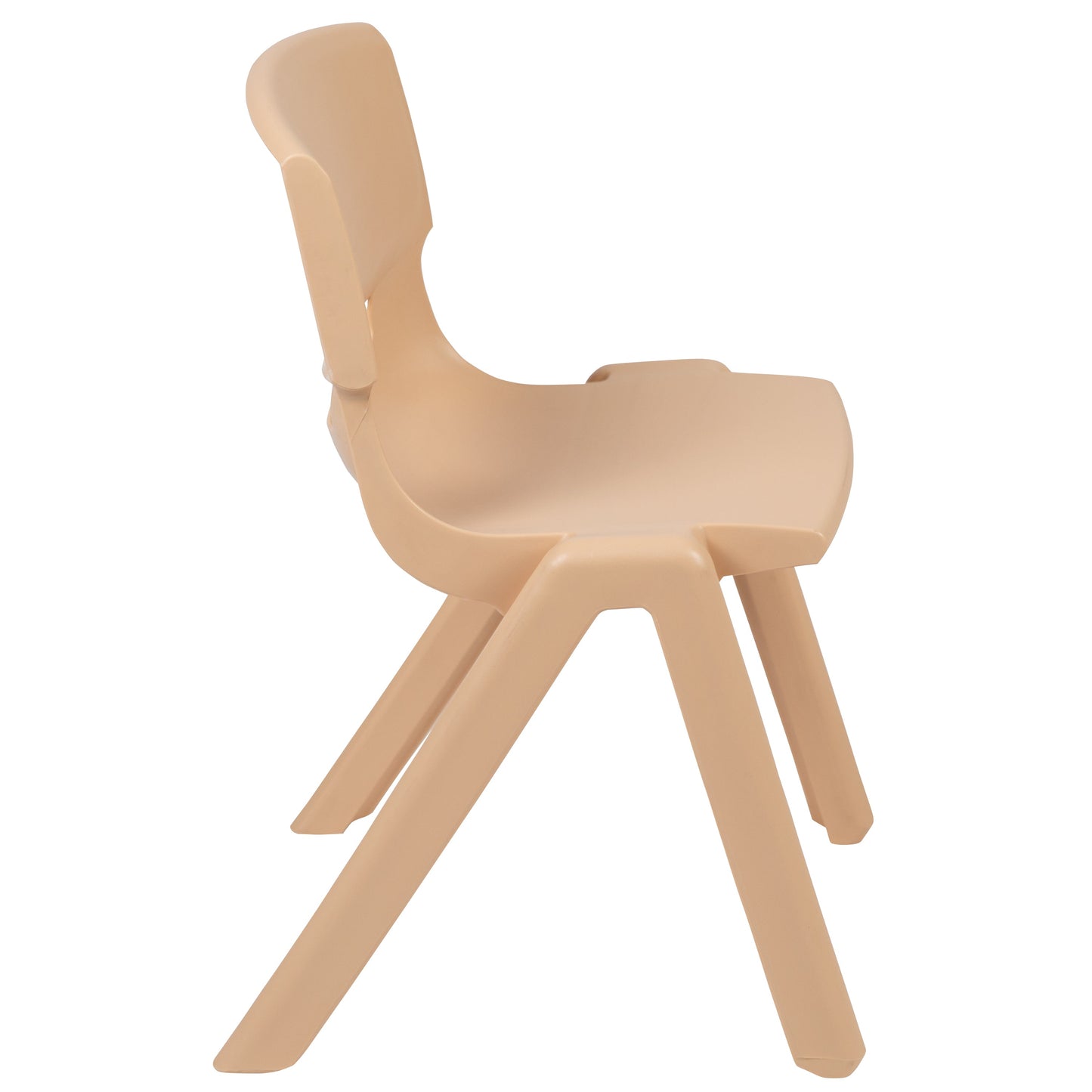 4PK Natural Plastic Chair 4-YU-YCX4-004-NAT-GG