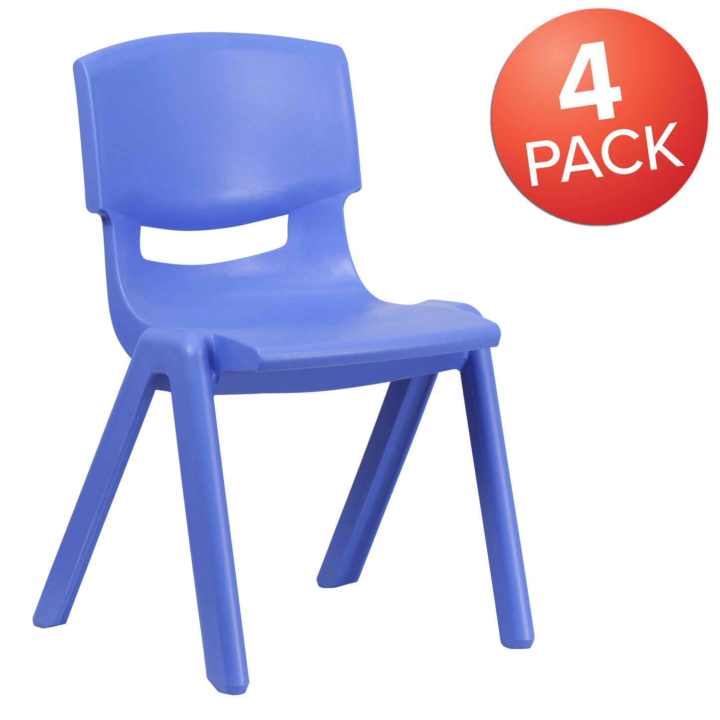 4PK Blue Plastic Stack Chair 4-YU-YCX4-005-BLUE-GG