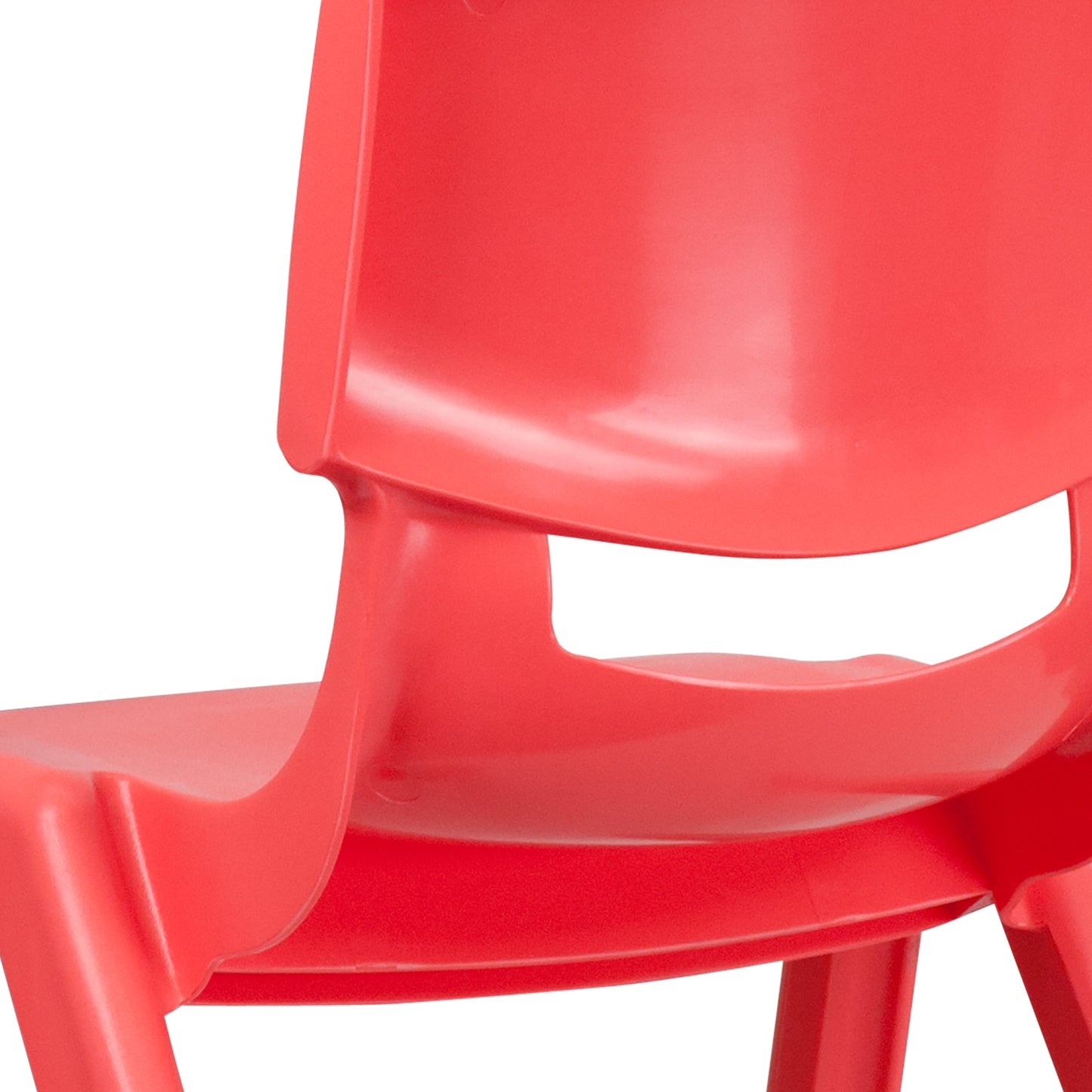 4PK Red Plastic Stack Chair 4-YU-YCX4-005-RED-GG