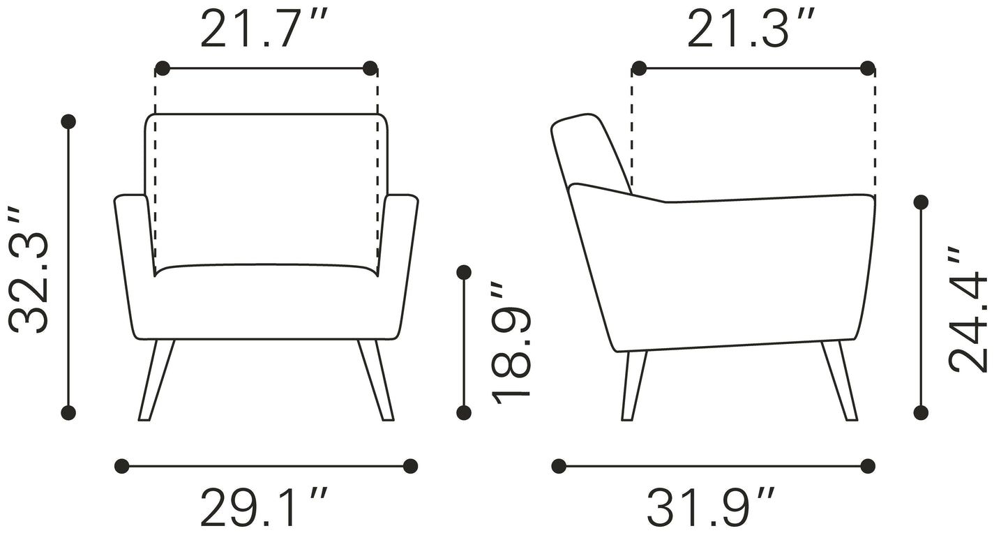 Bastille Accent Chair Yellow