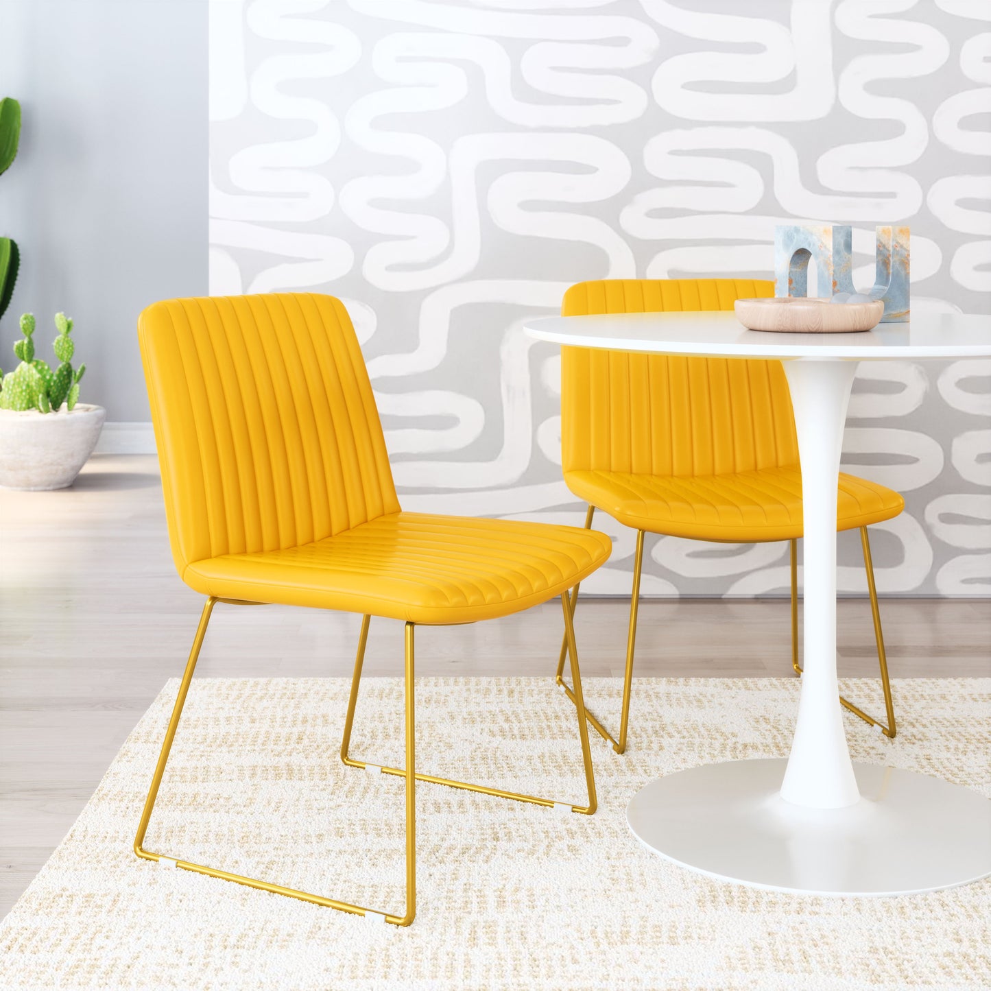Joy Dining Chair (Set of 2) Yellow