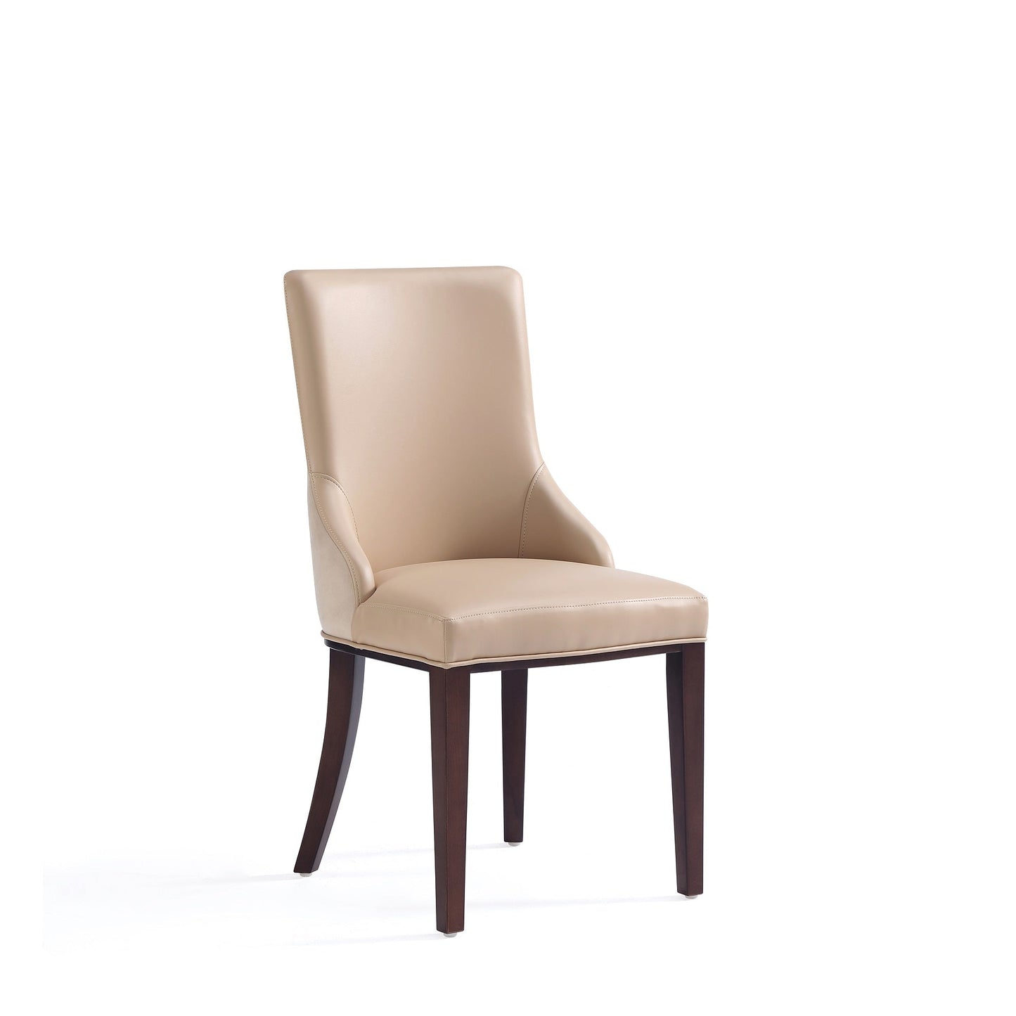 Manhattan Comfort Shubert 6-Piece Modern Faux Leather and Velvet Dining Chair Set in Tan 6-DC055AR-TN