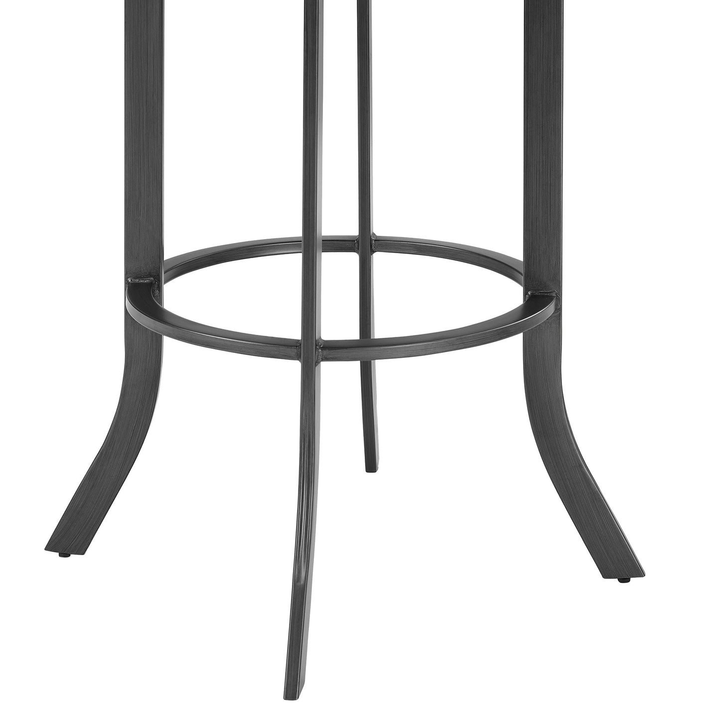 Pharaoh Swivel Bar Stool with Faux Leather and Metal Finish in Various Heights