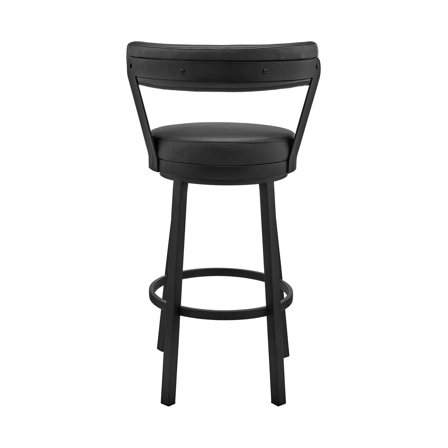 Kobe Swivel Bar Stool in Counter and Bar Height with Various Finishes and Faux Leather
