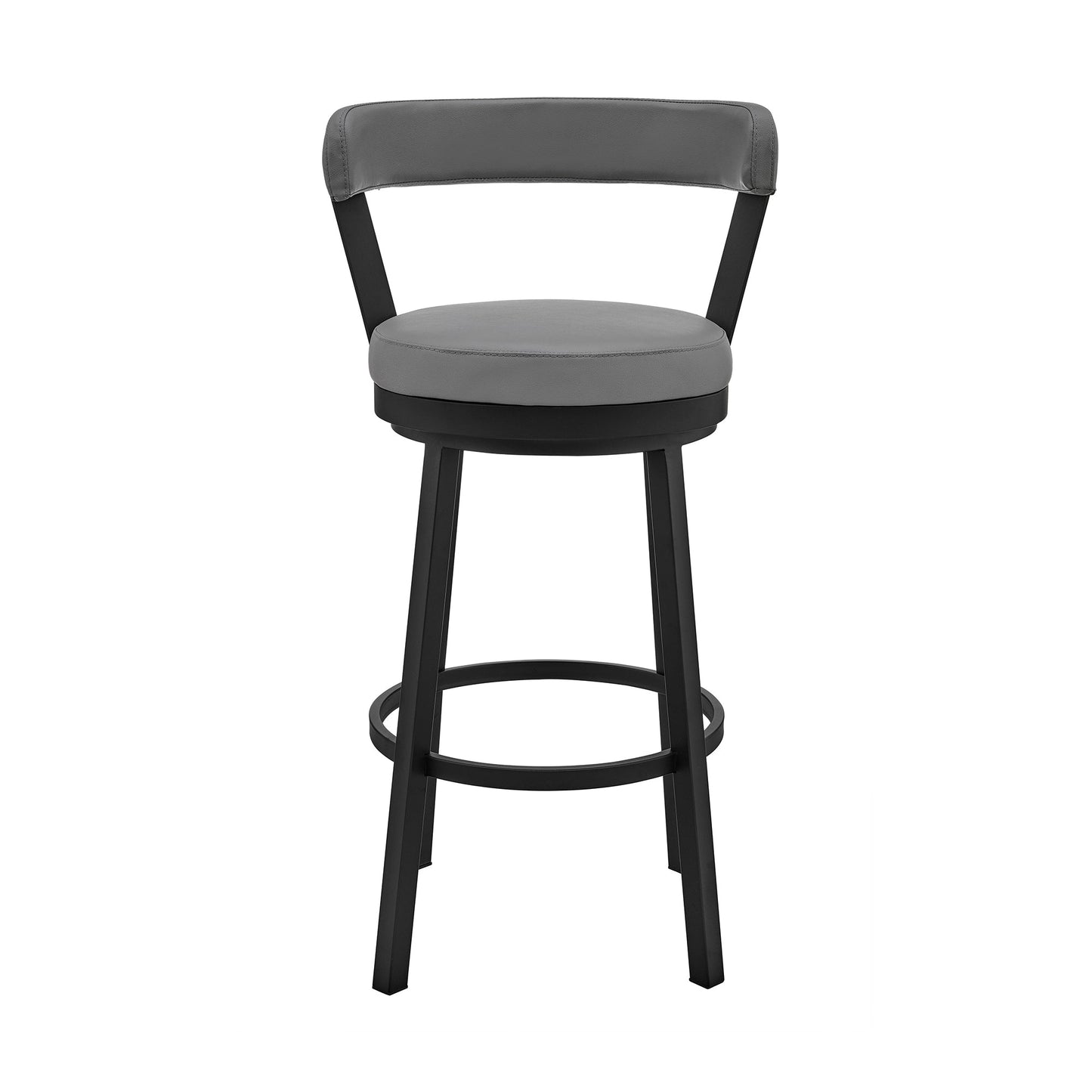 Kobe Swivel Bar Stool in Counter and Bar Height with Various Finishes and Faux Leather