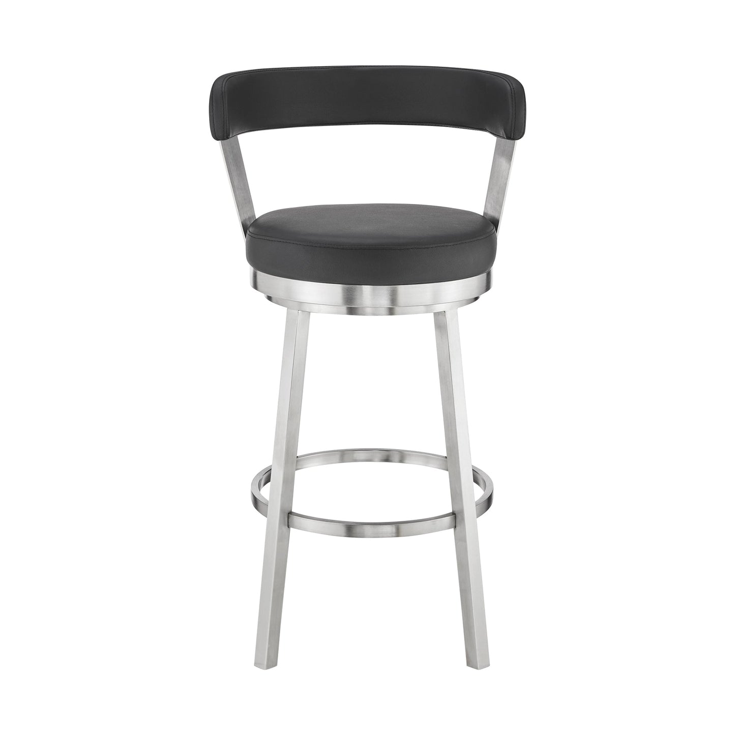 Kobe Swivel Bar Stool in Counter and Bar Height with Various Finishes and Faux Leather