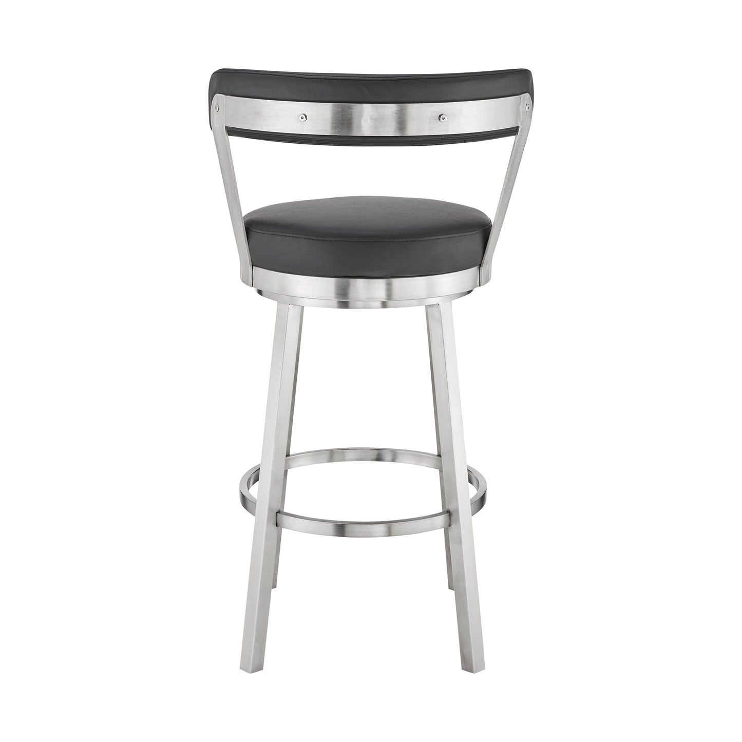 Kobe Swivel Bar Stool in Counter and Bar Height with Various Finishes and Faux Leather