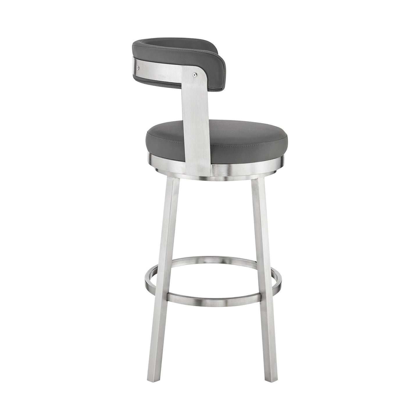 Kobe Swivel Bar Stool in Counter and Bar Height with Various Finishes and Faux Leather
