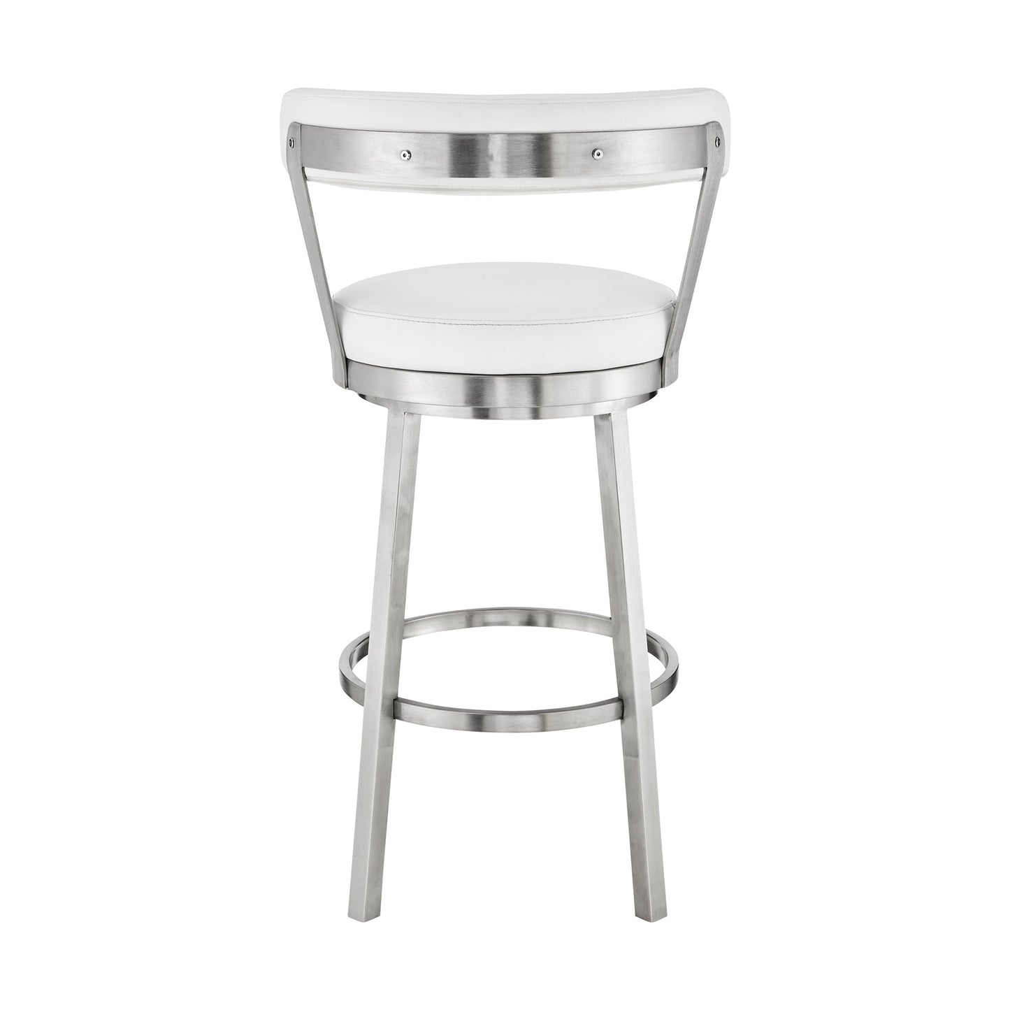 Kobe Swivel Bar Stool in Counter and Bar Height with Various Finishes and Faux Leather
