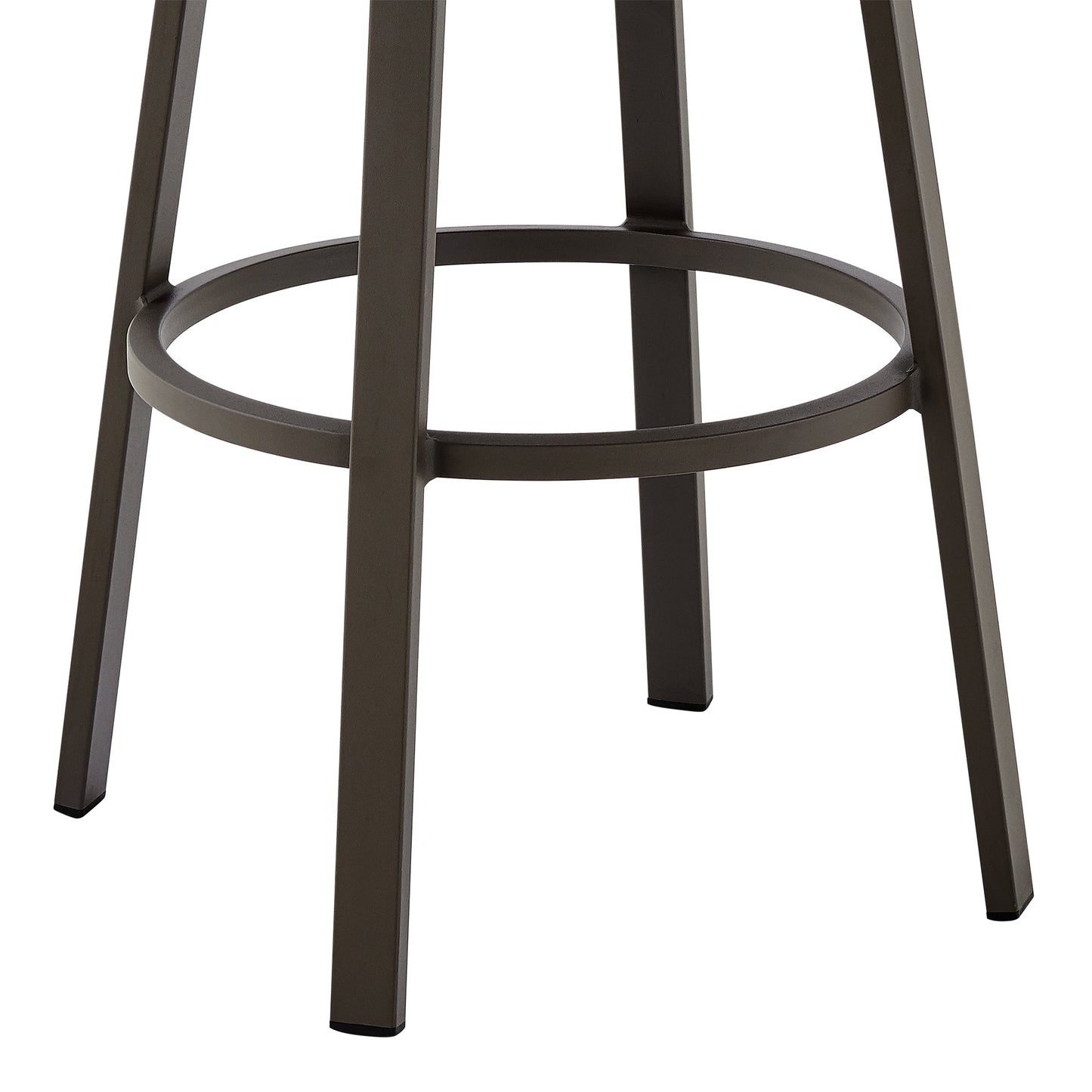 Don 30" Outdoor Patio Swivel Bar Stool in Aluminum with Cushions