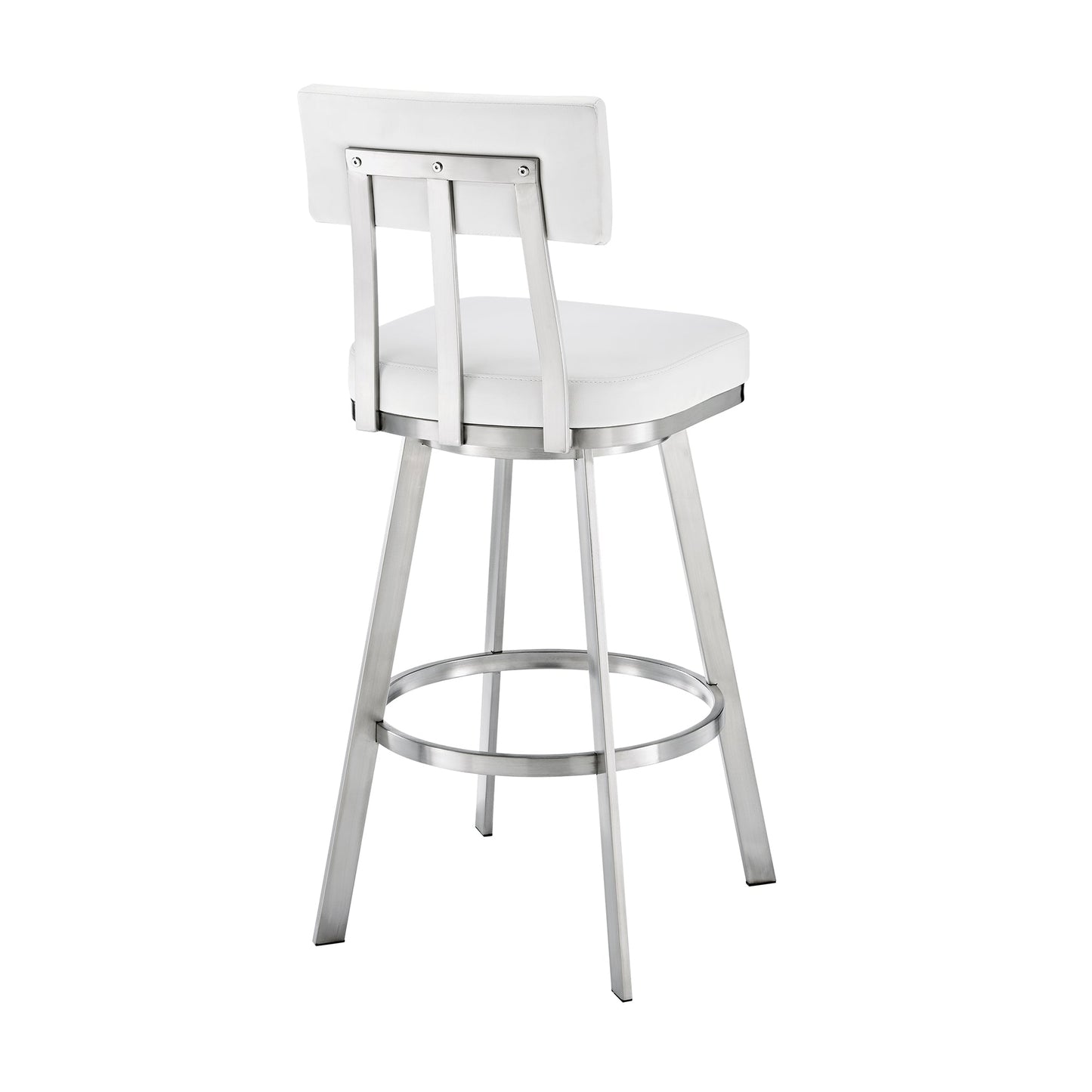 Jinab Swivel Bar and Counter Stool in Metal and Faux Leather
