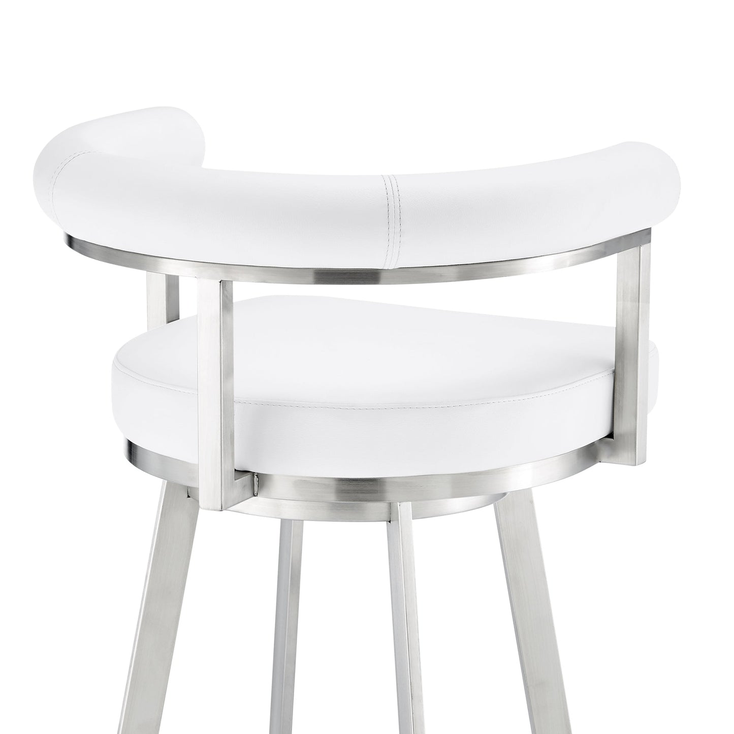 Nolagam Swivel Bar and Counter Stool in Metal and Faux Leather