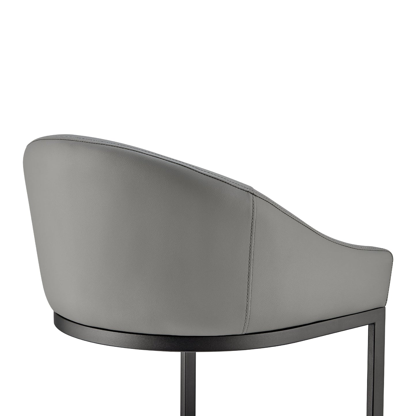 Atherik Bar and Counter Stool in Metal and Stainless Steel with Faux Leather