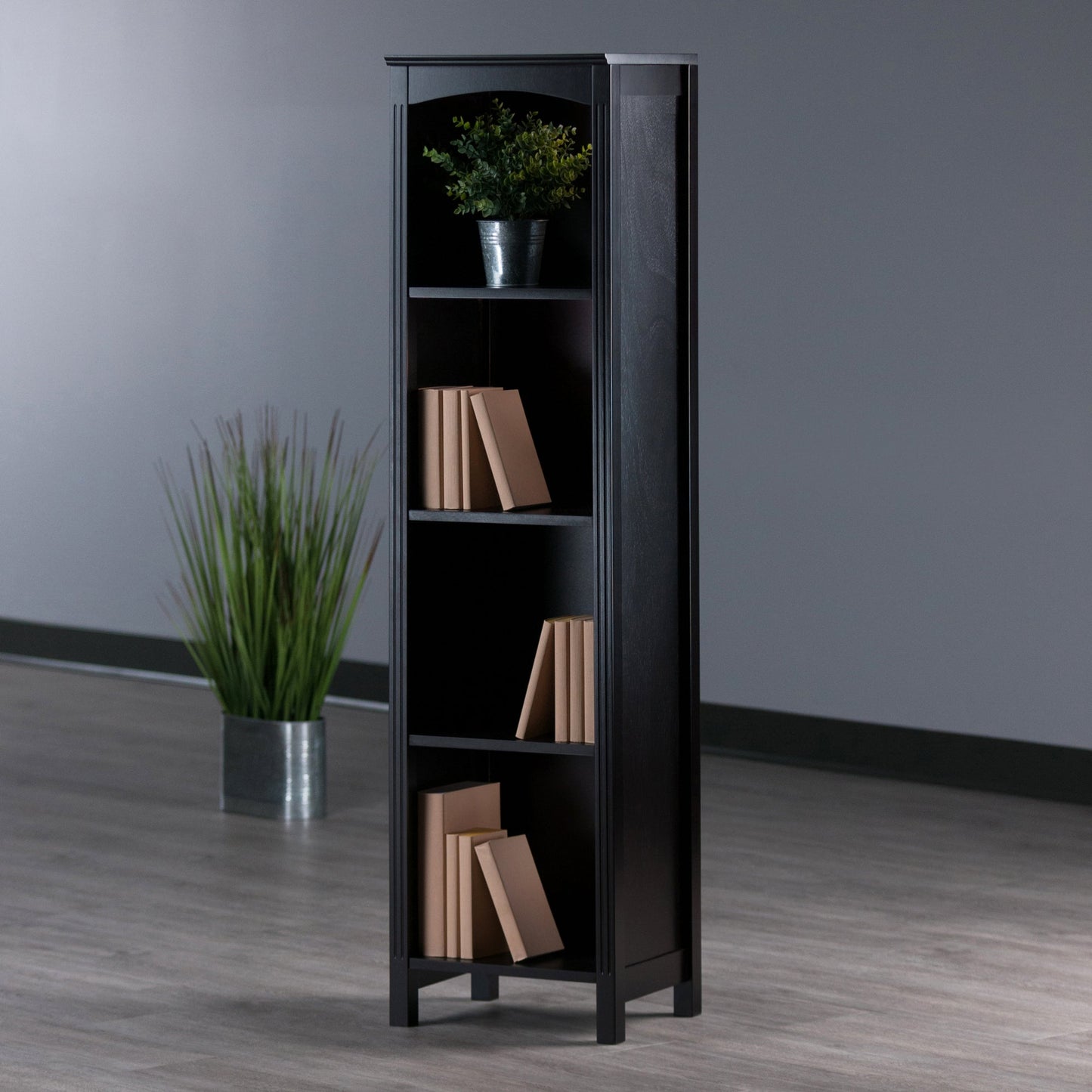 Terrace 5-Section Narrow Bookcase, Espresso