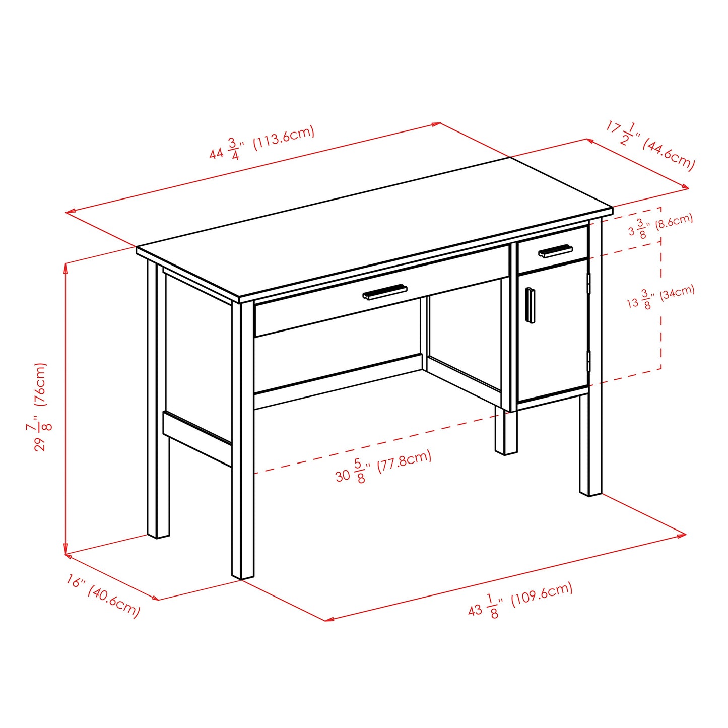 Emmett Writing Desk, Walnut