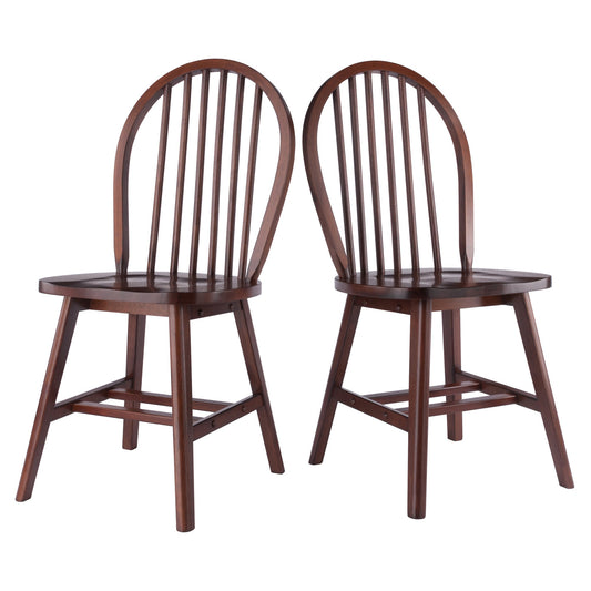 Windsor 2-Pc Chair Set, Walnut