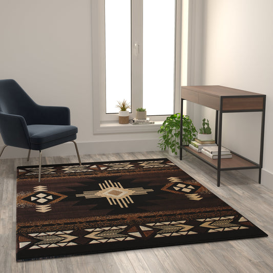 5x7 Rustic Chocolate Area Rug ACD-RG136-57-CO-GG
