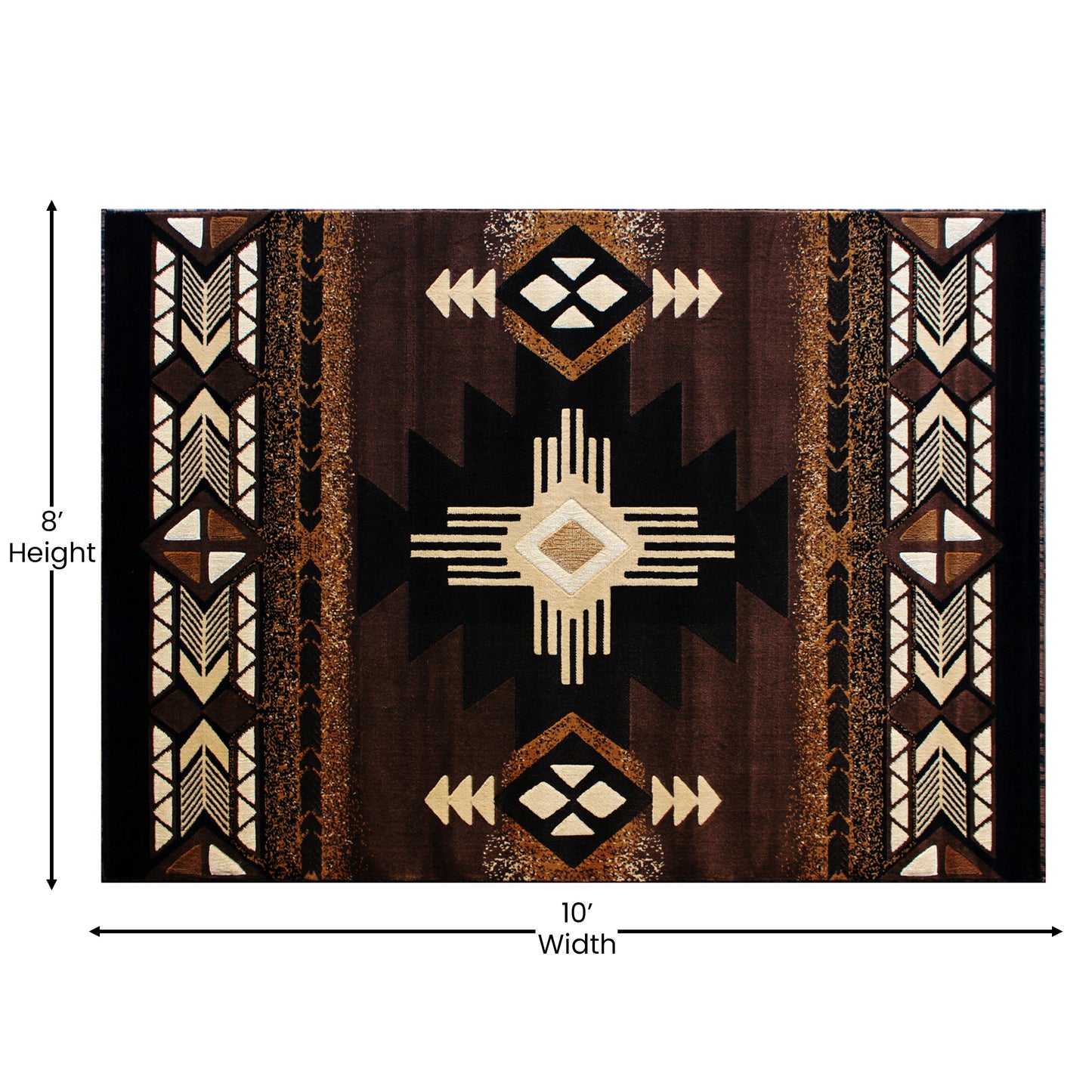 8x10 Rustic Chocolate Area Rug ACD-RG137-810-CO-GG