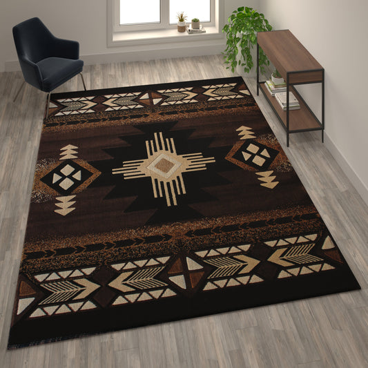 8x10 Rustic Chocolate Area Rug ACD-RG137-810-CO-GG
