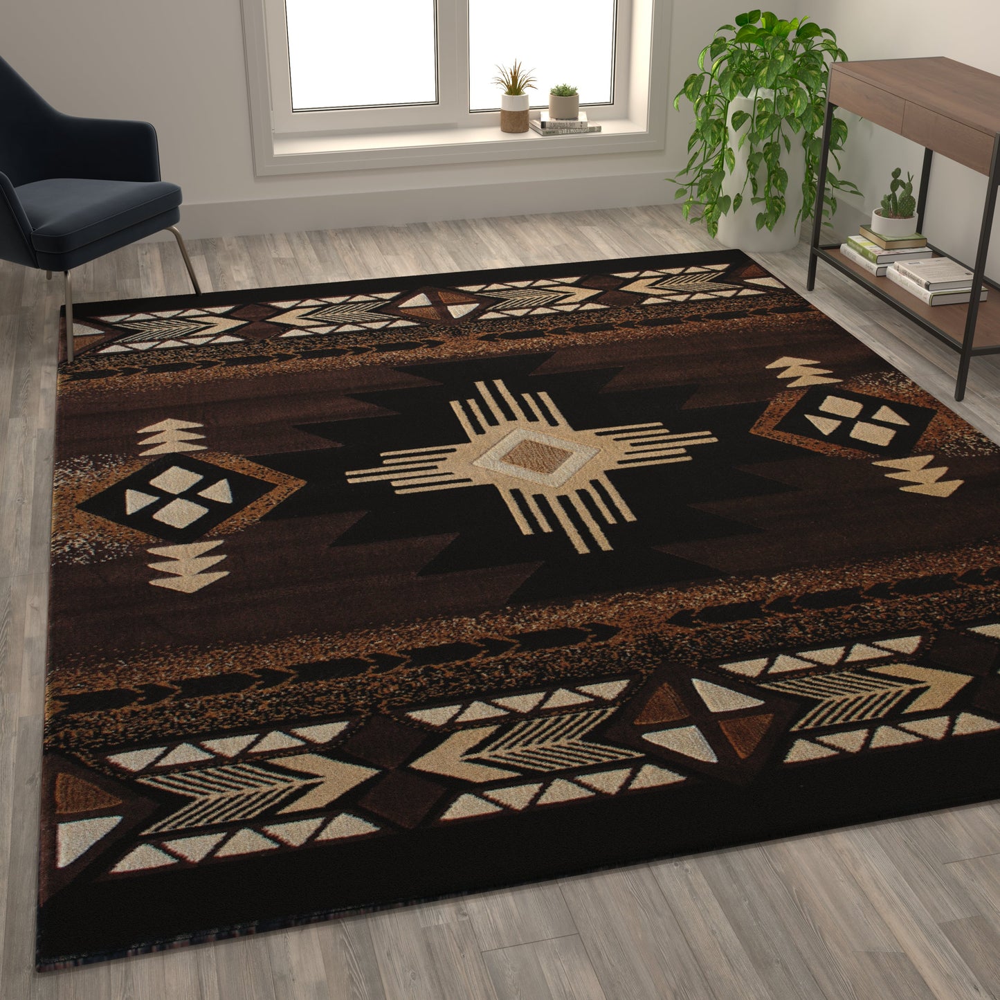 8x10 Rustic Chocolate Area Rug ACD-RG137-810-CO-GG