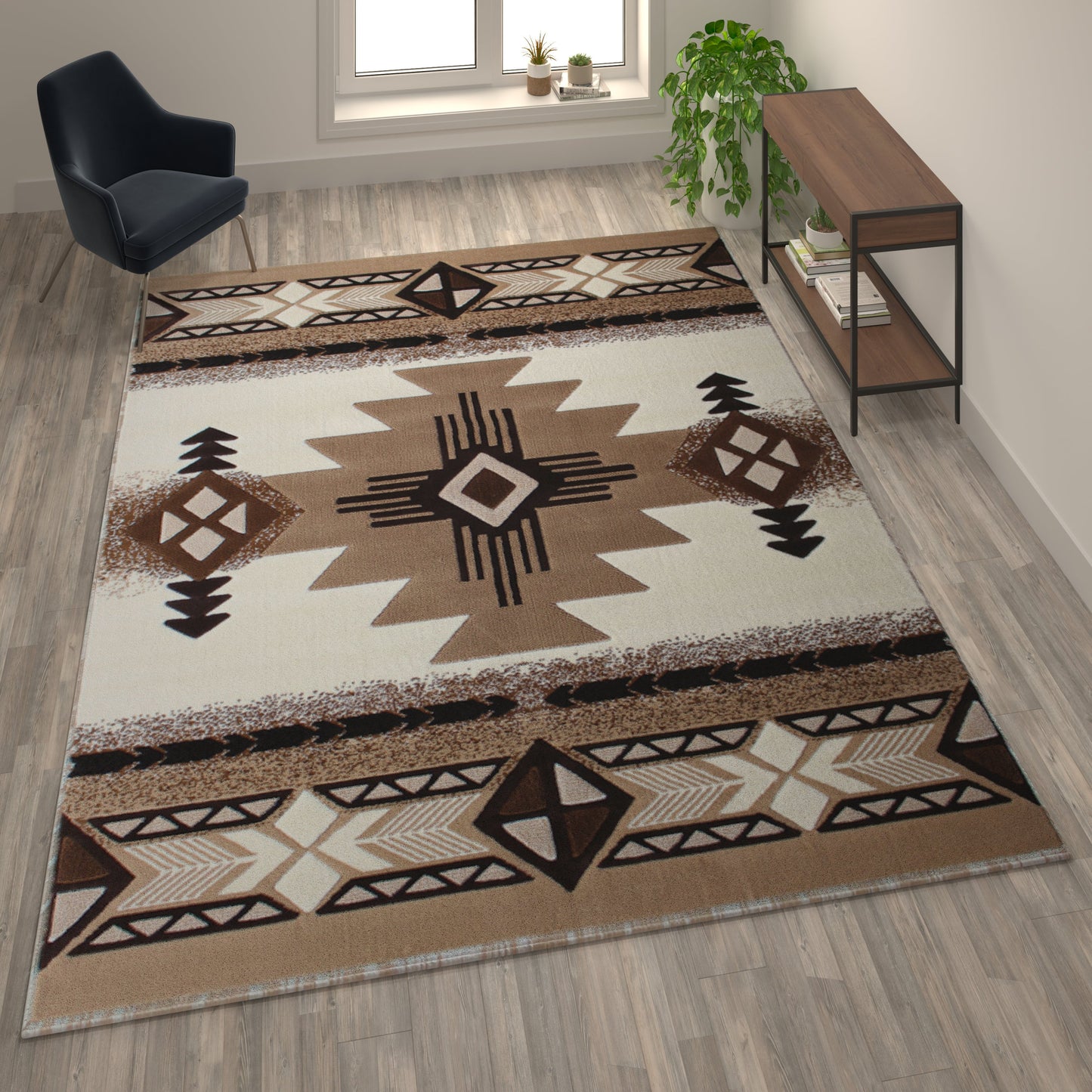 8x10 Rustic Ivory Area Rug ACD-RG184-810-IV-GG
