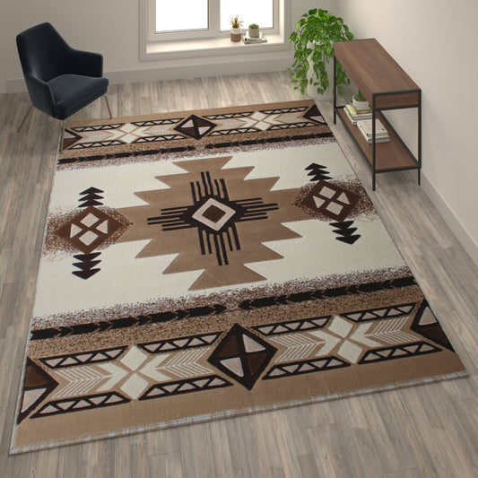 8x10 Rustic Ivory Area Rug ACD-RG184-810-IV-GG
