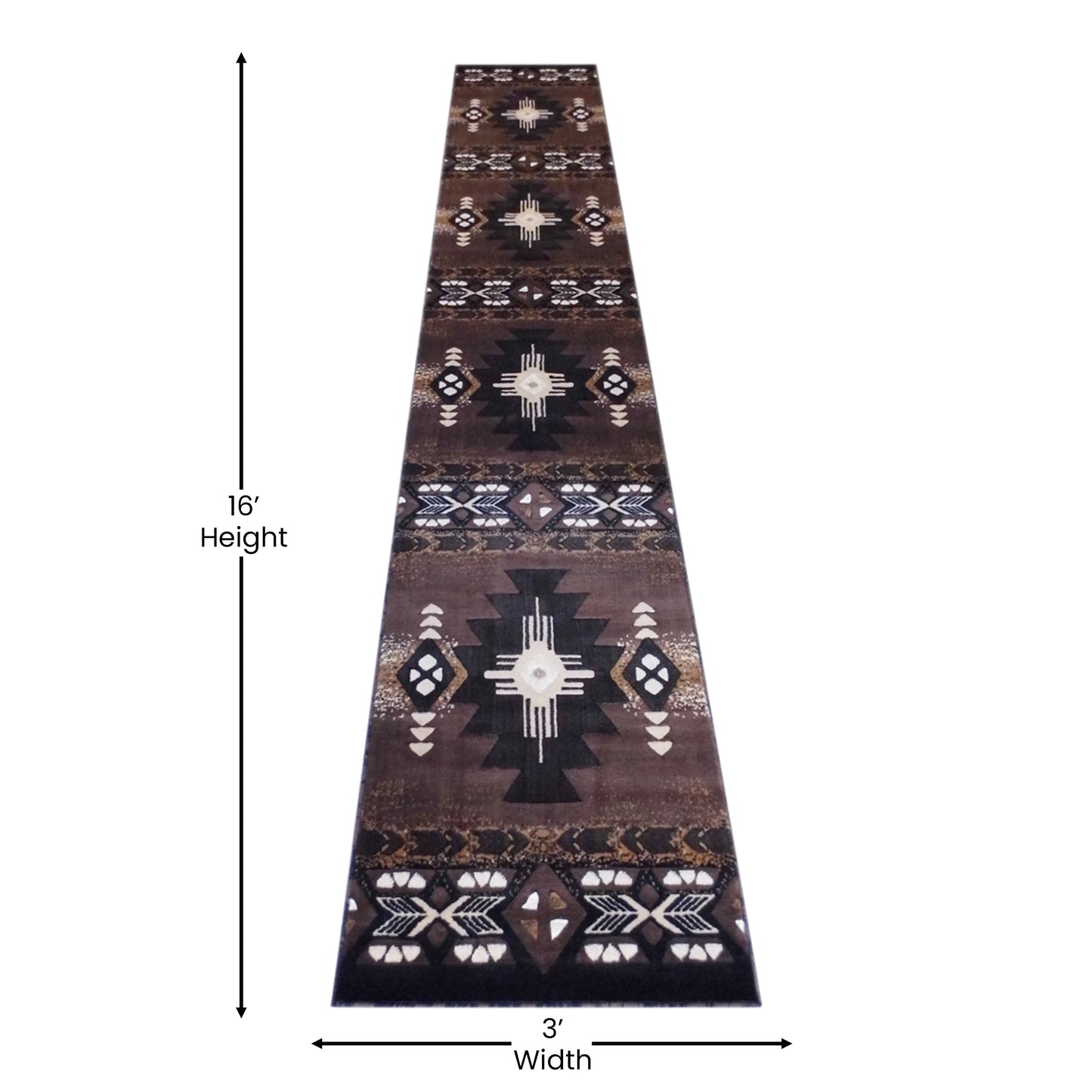 3x16 Rustic Chocolate Area Rug ACD-RG2143-316-CO-GG
