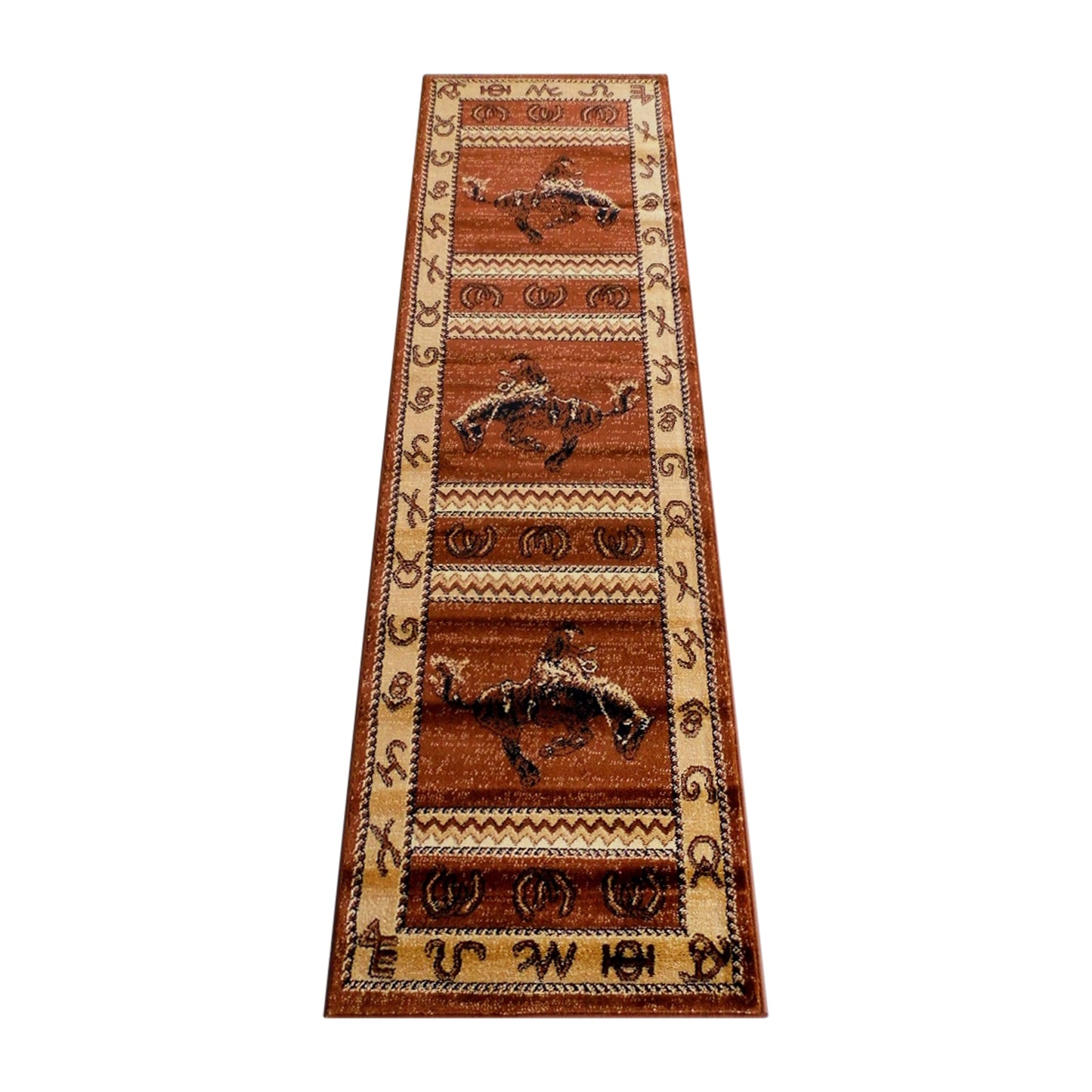 Beige 2' x 7' Cowboy Area Rug ACD-RG2819-27-BN-GG